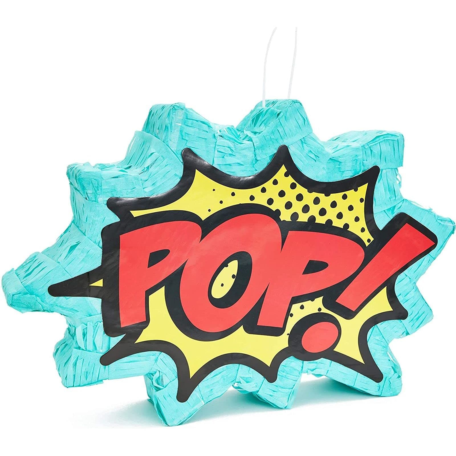 Comic Book Pop Pinata for Superhero-Themed Party Decorations, Small, 43 x 28 x 7 cm