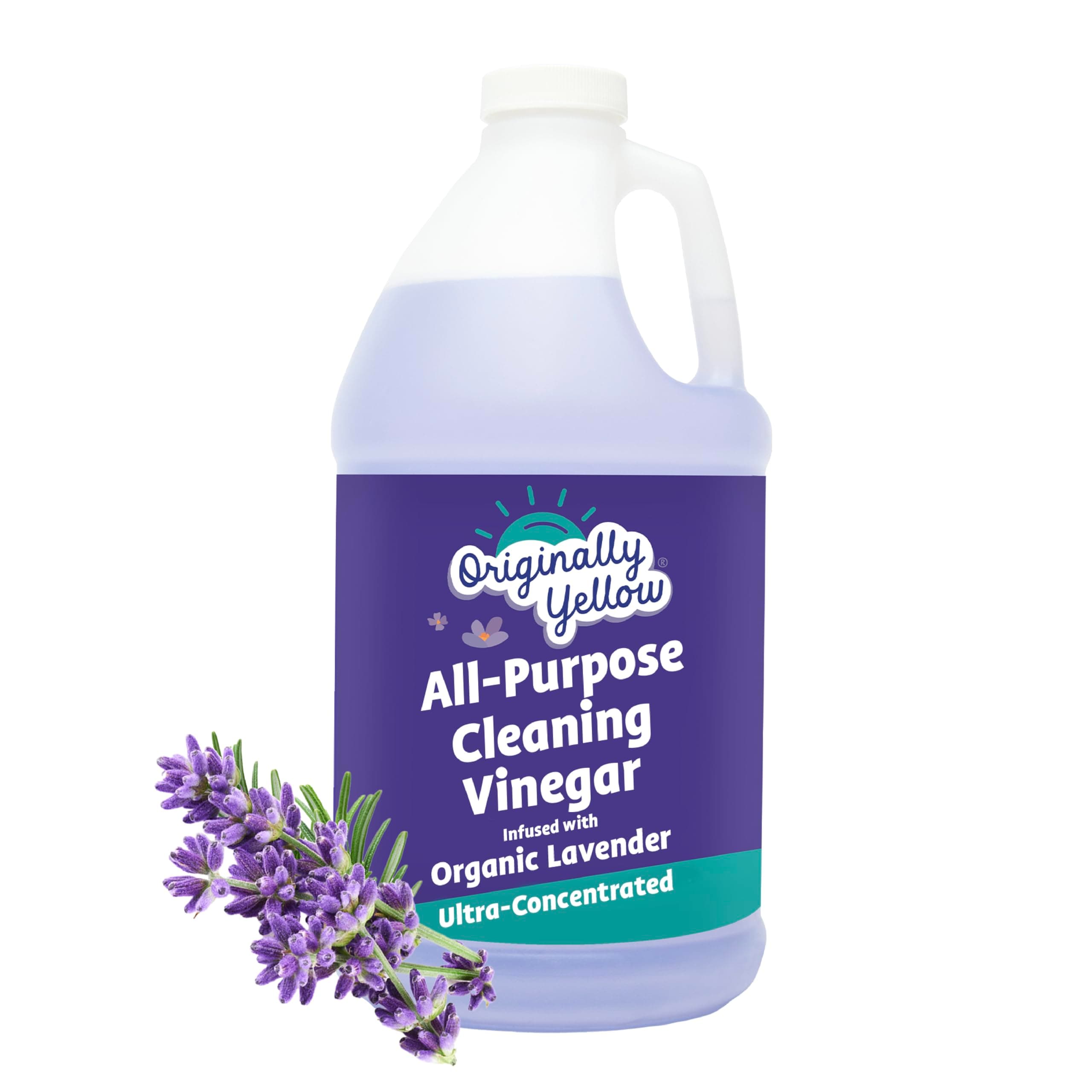 – All-Purpose Cleaning Vinegar for Home Floor Cleaning Solution with Distilled Vinegar | Infused with Organic Lavender | Plant-Based House Cleaning Supplies, 1.89 L (1-Pack)