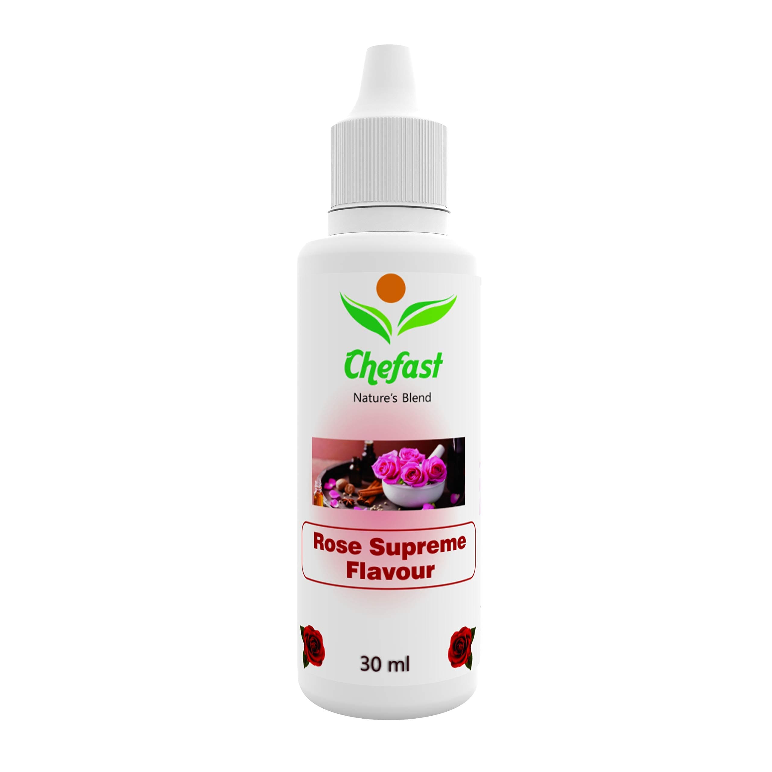 Chefast Rose Premium Flavour Baking Essence for Cake, Ice-Cream, Milkshakes, Chocolate, - 30ML ( Use 2-3 Drops Essence for 250 Grm Cake)