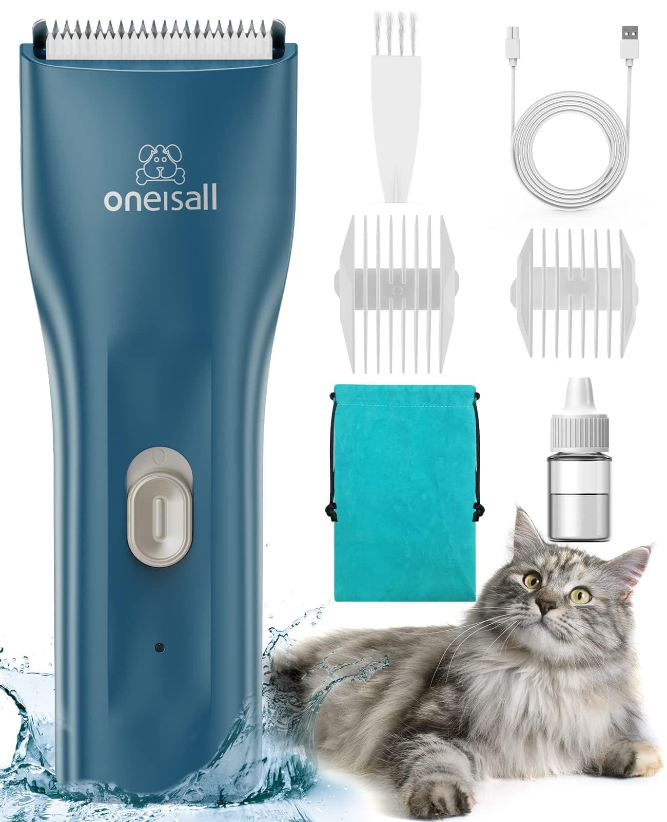 Pet Clippers for Cat Grooming, Small Low Noise Cat Shavers for Matted Hair,Vet Approved Pet Hair Trimmer for Small Pets (Standard Blade)