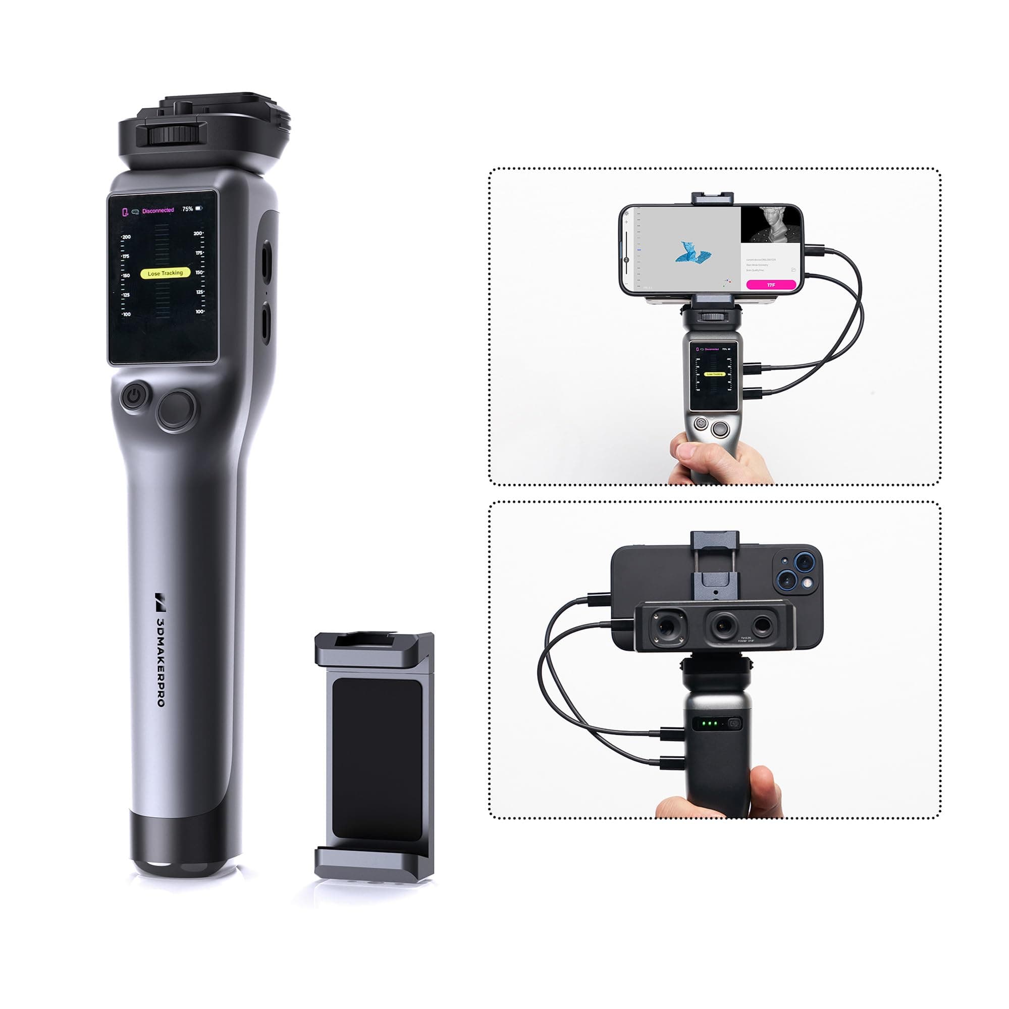 Portable Smart Grip for Seal Seal Lite 3D Scanner