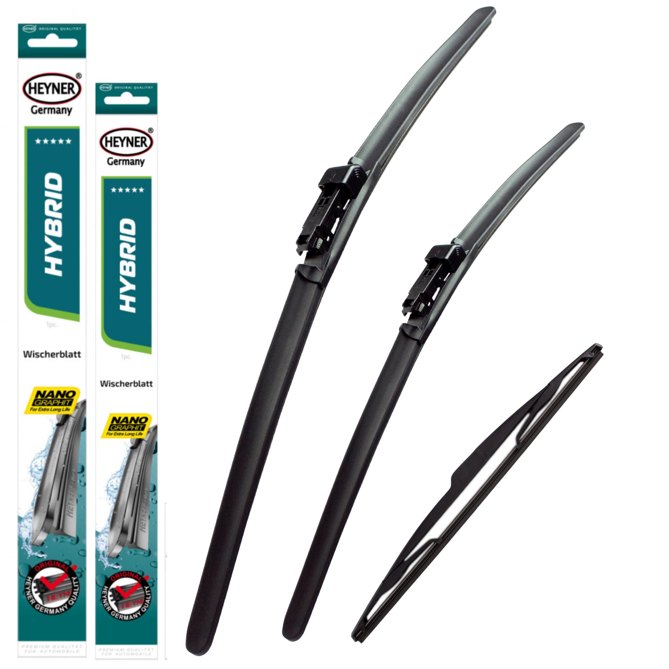 Germany Set 3 Windscreen Wiper Blades Fits: Audi Q7 2006 To 2015 Front Rear 26" 26" PT 13"A3 HH2626PT13A3