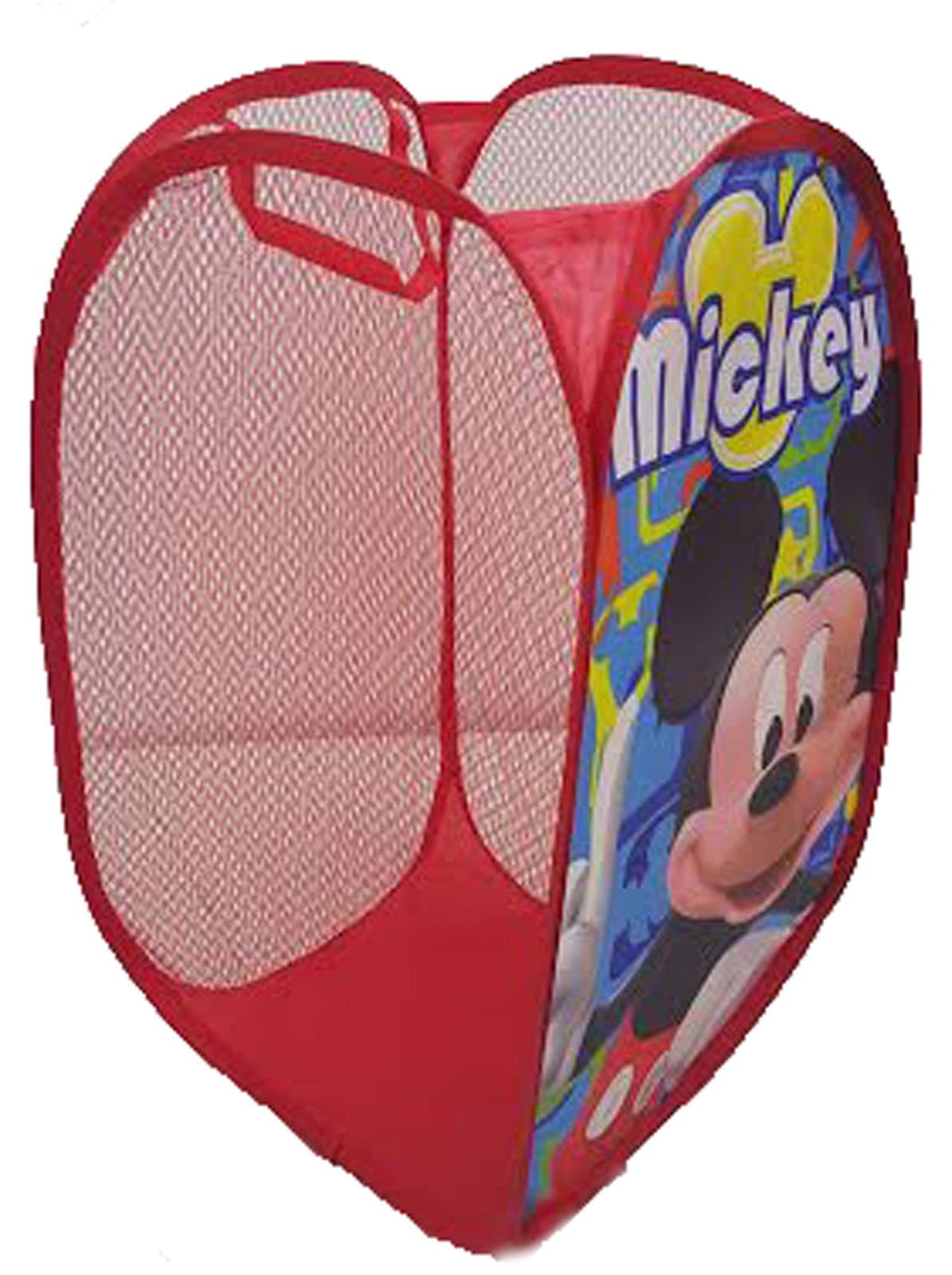 Mickey Mouse Hamper Laundry Toys Washing Tidy Bin Storage Pop Up Basket Kids Bag