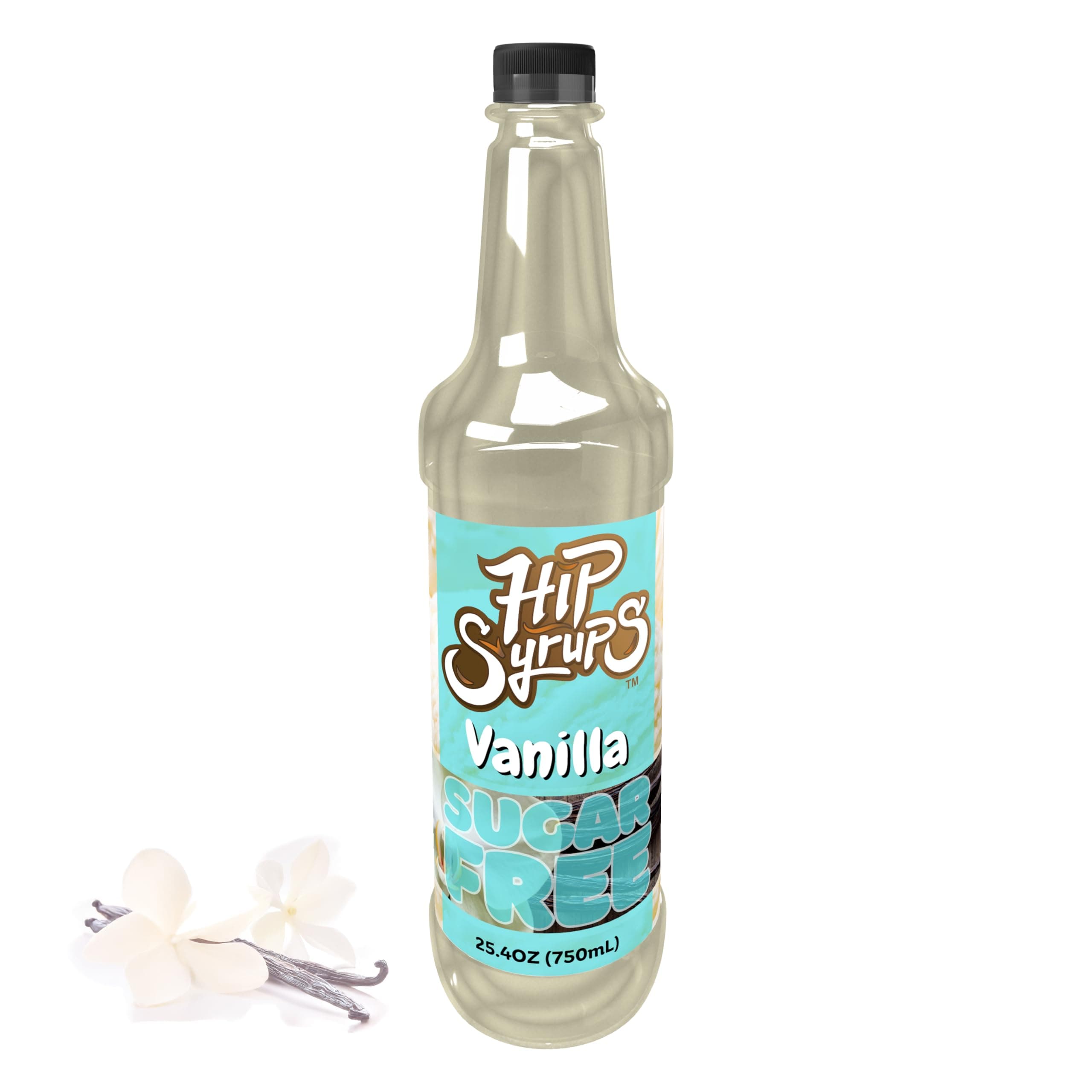 Hip Syrups - Vanilla Sugar Free Simple Syrup Designed for Coffee, Tea, Cocktails, Vanilla Flavoring, Drink Mix for Ice Tea & More, Zero Calorie Flavoring, Keto Friendly, Sugar Free
