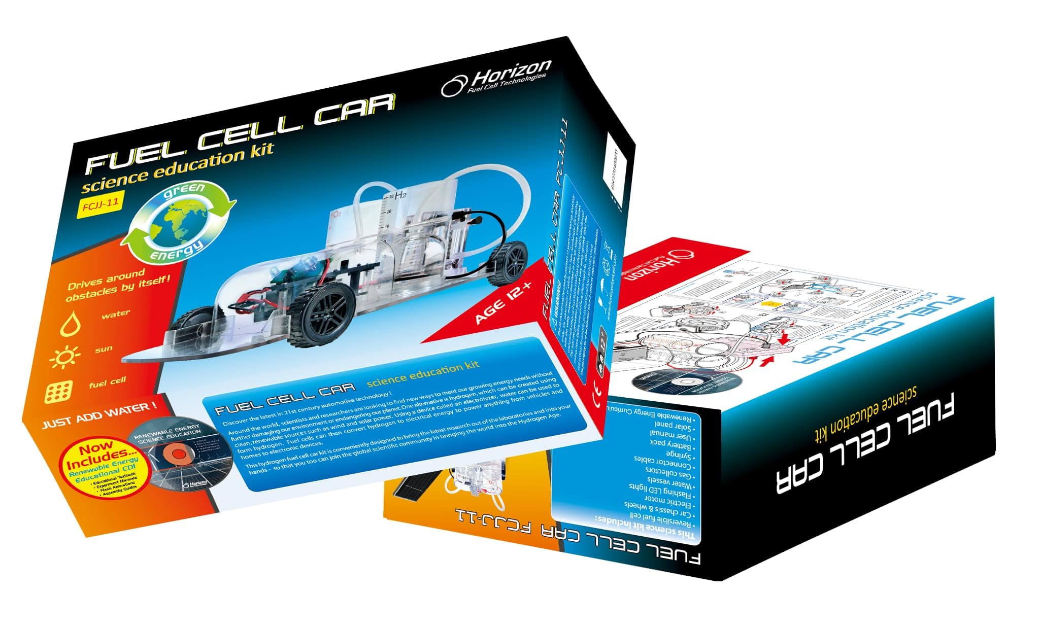 Hydrogen Fuel Cell Car Science Kit: Solar, Wind & PEM Fuel Cell STEM Experiment Set