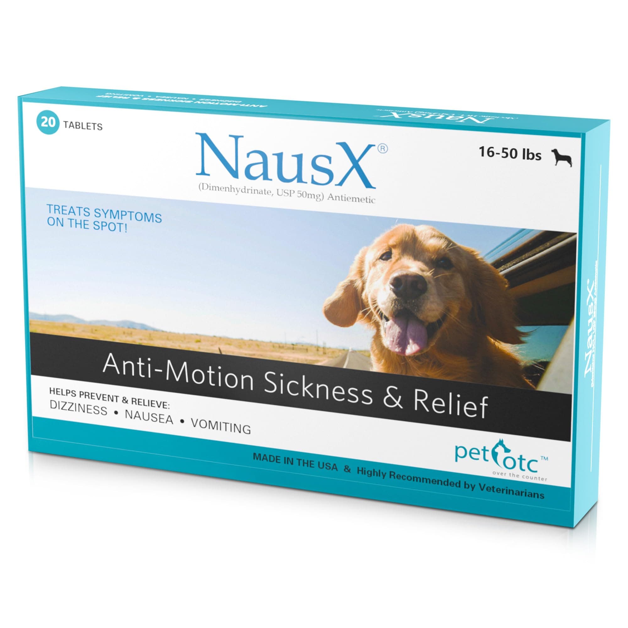 Anti-Motion Sickness Relief Supplement for Medium Dog 16-50 lbs. 20CT