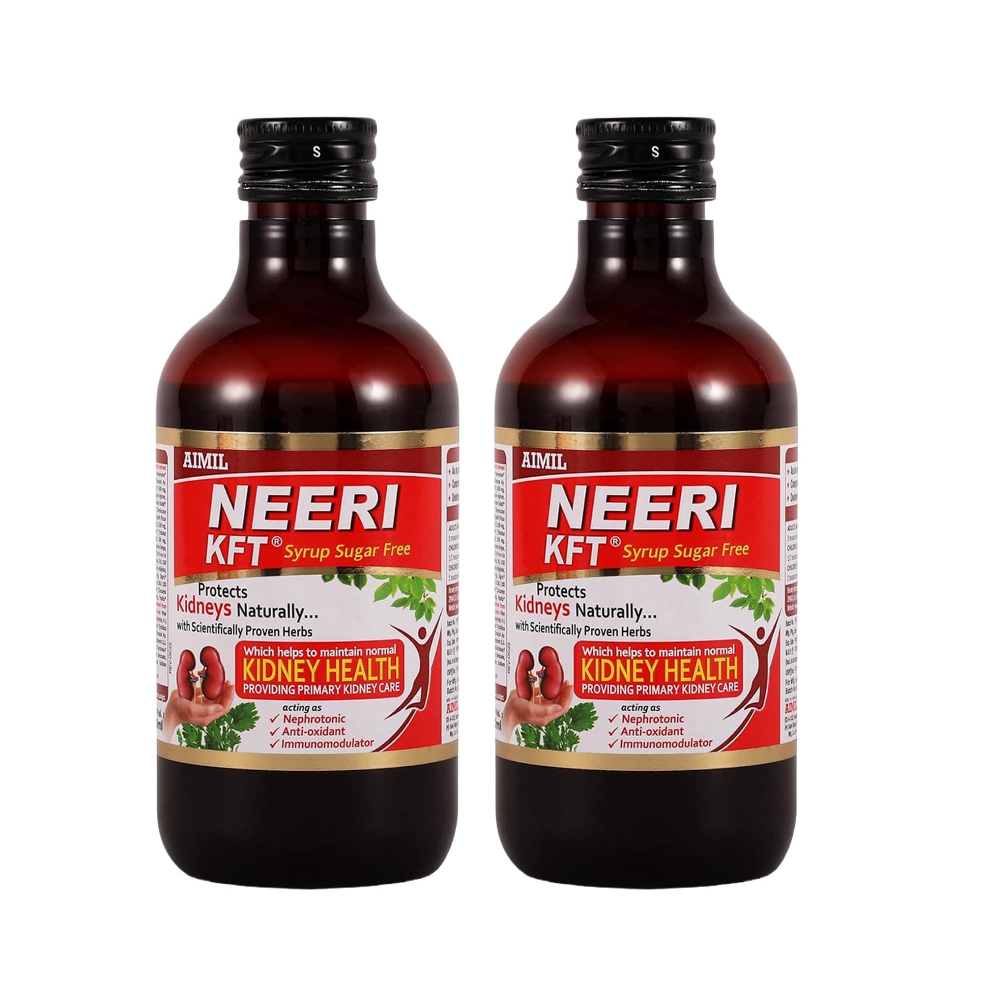 AIMIL Neeri KFT Syrup Sugar Free - 200ml (Pack of 2)
