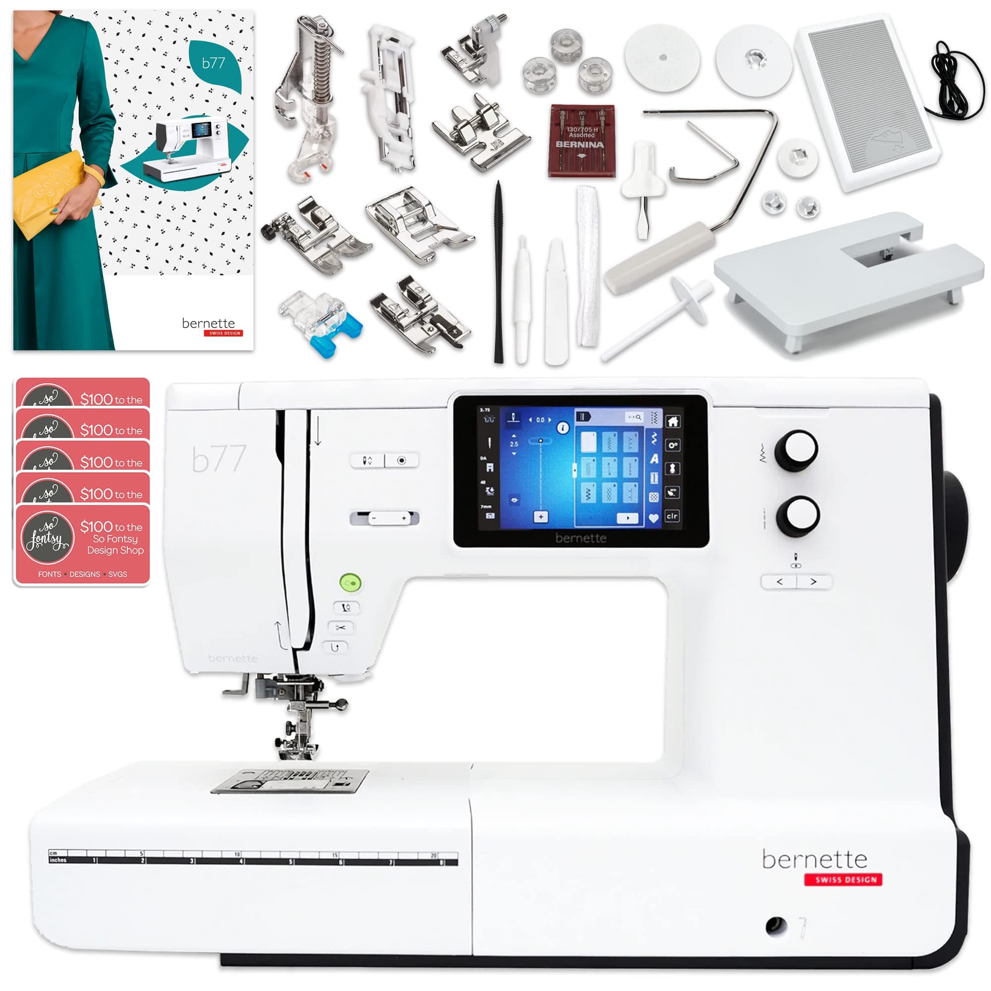 B77 Deco Sewing & Quilting Machine Bundle