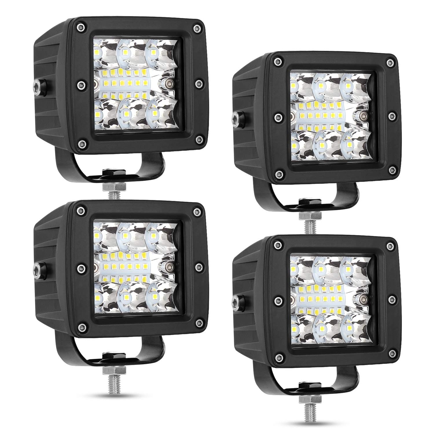3 Inch LED Cube Lights 36W Spot Flood Combo Off Road Lights, IP68 Waterproof 3x3 LED Pods Fog Lights Driving Light for Truck Pickup RZR UTV ATV SUV J-eep
