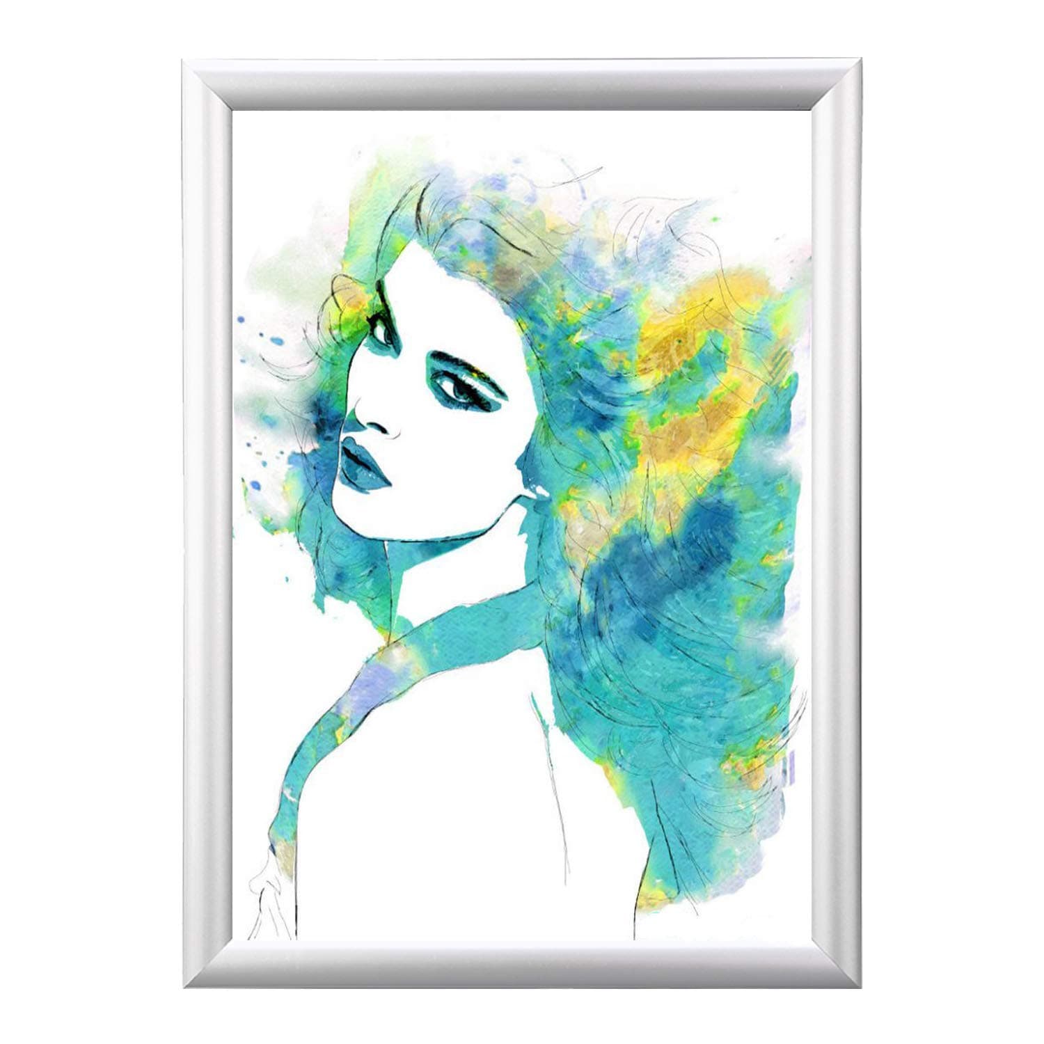 Poster Frame A4, Aluminum Snap Frame, Color Silver, Sign Frame 8.3x11.7 Inches