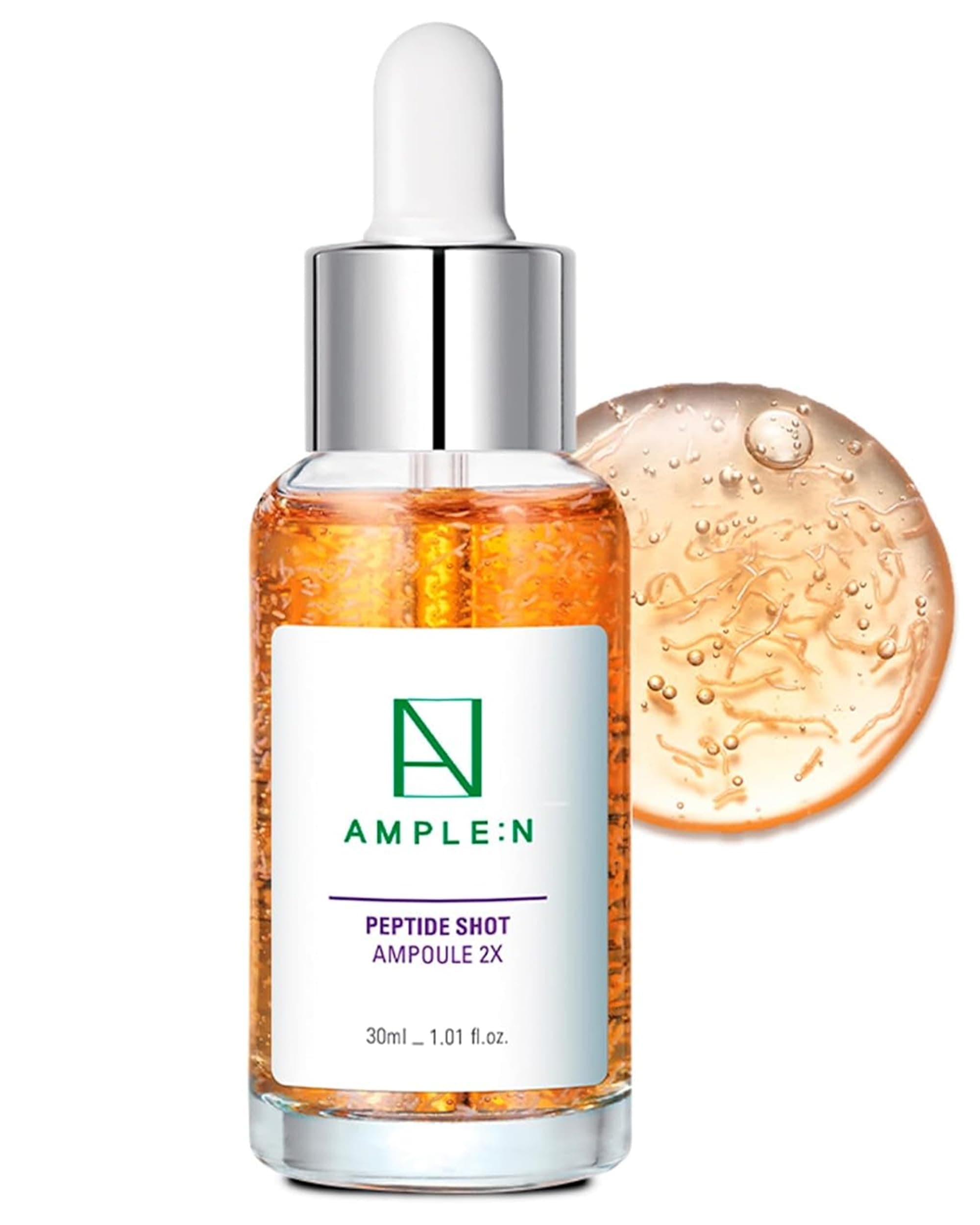 AMPLE:N Peptide Shot Ampoule 2X 30ml | Intensive Anti-Aging Korean Serum with Peptides for Threads - Wrinkle Removal and Increase Firmness - Lifts Saggy Skin