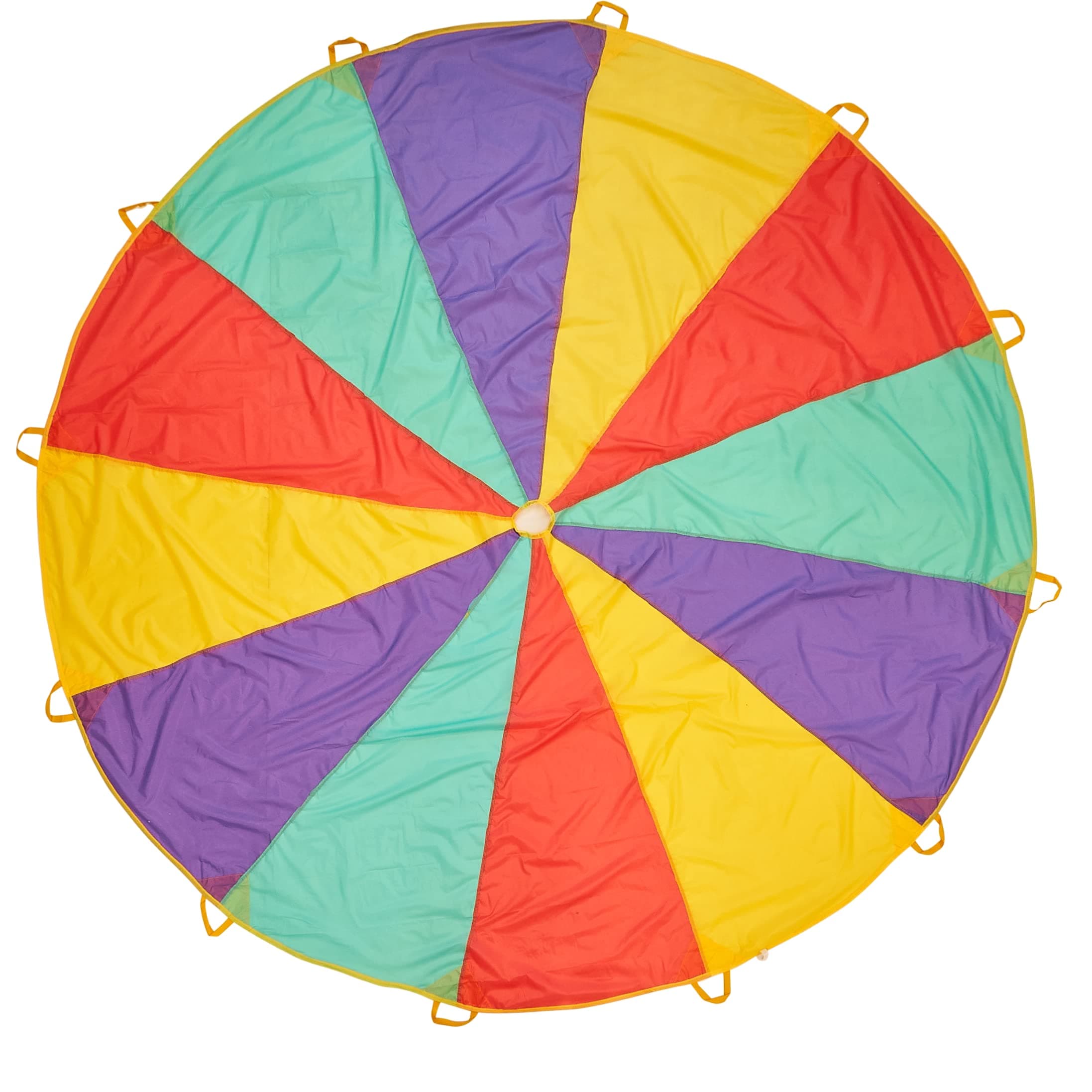 THE TWIDDLERS 12ft Children’s Play Parachute (3.6m) with 12 Reinforced Handles - Medium Rainbow Parachute for Nursery, PE Lessons, Garden Games & Kids' Parties