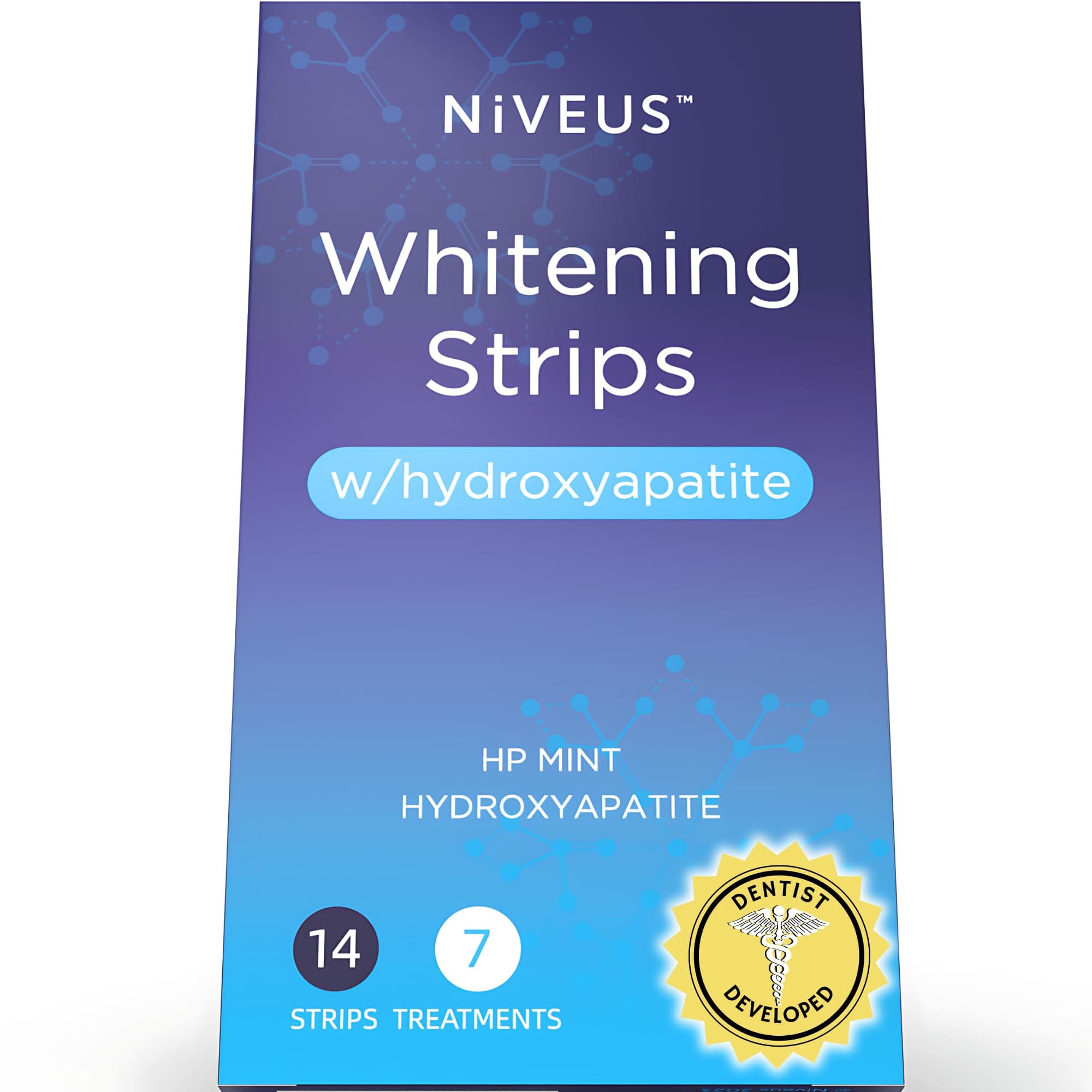 Niveus Teeth Whitening Strips – Sensitive Whitening Strips, 9% Hydrogen Peroxide with Hydroxyapatite to Reduce Sensitivity and Protect Enamel – 14 Strips Mint (1 Count (Pack of 7))