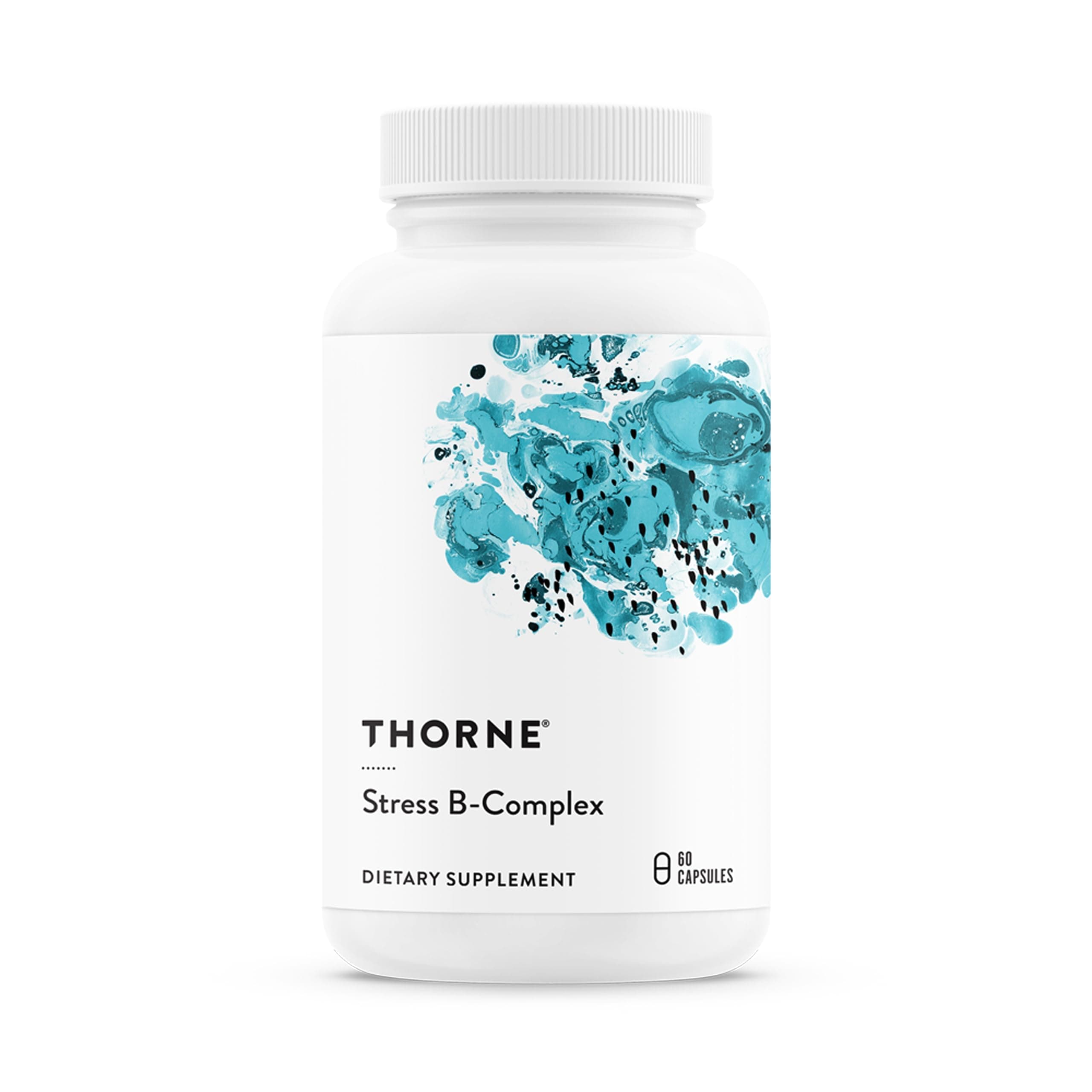 Stress B-Complex - Vitamins B2, B6, B12 & Folate in Highly-Absorbable and Active Forms - Extra Vitamin B5 for Adrenal Support, Stress Management & Immune Function* - 60 Servings
