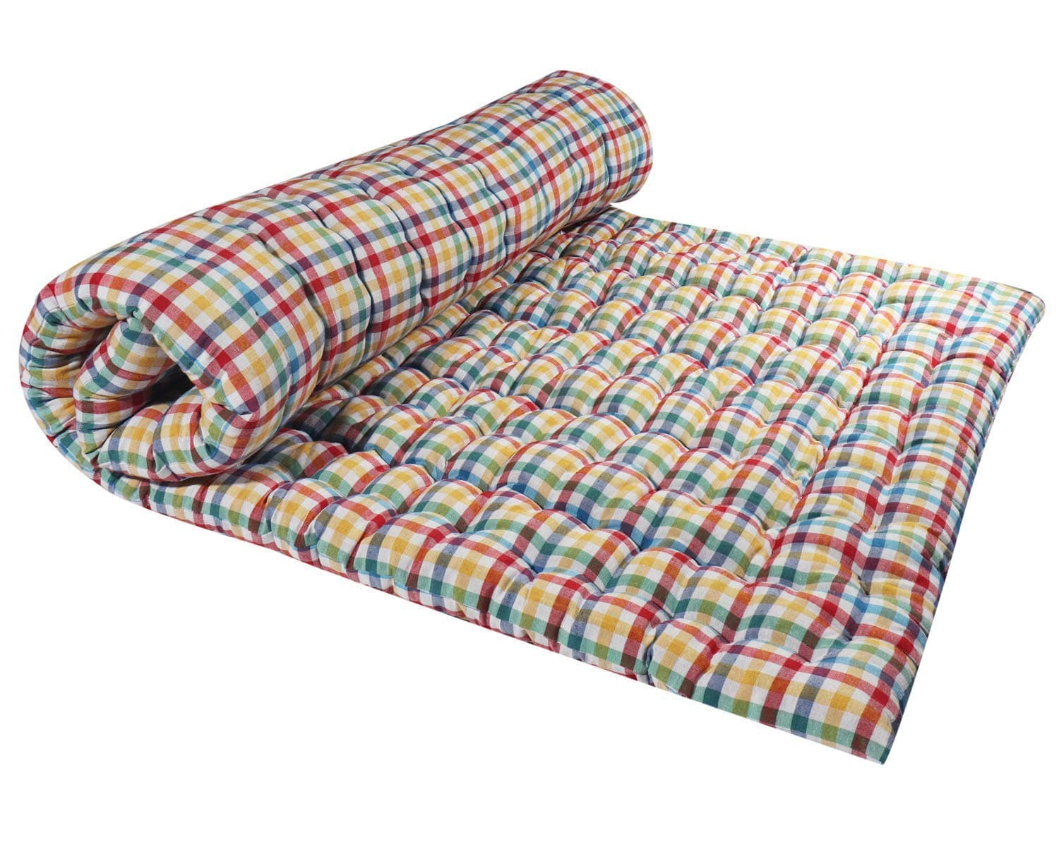 Rajasthan Handloom Large Soft Cotton Multicolour Mattress 2-Sleeping Capacity (5 X 6 ft) 5 KG