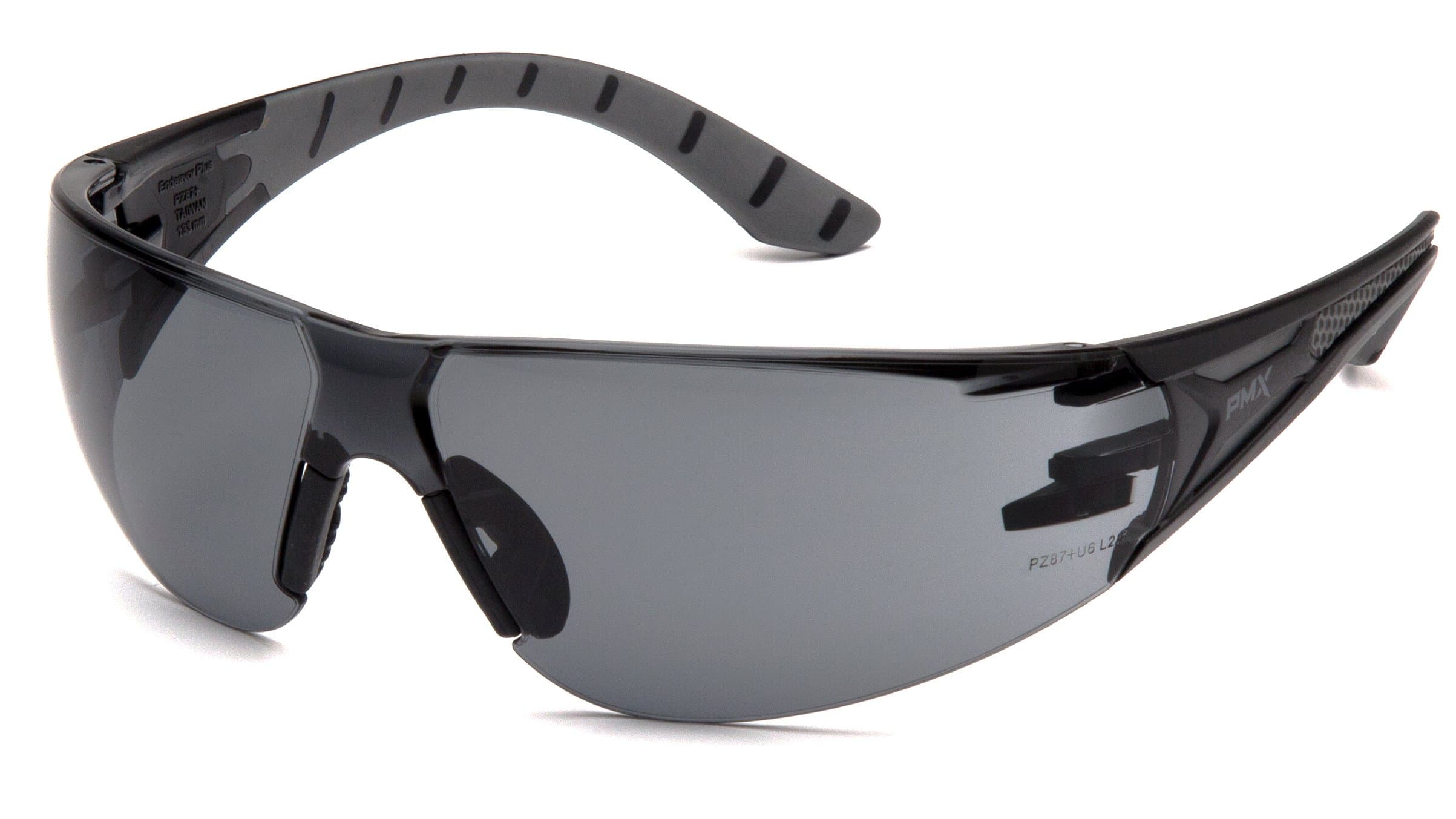 Endeavor Plus Safety Glass Black/Gray Frame With Foam Padding Clear H2MAX Anti-fog Lens