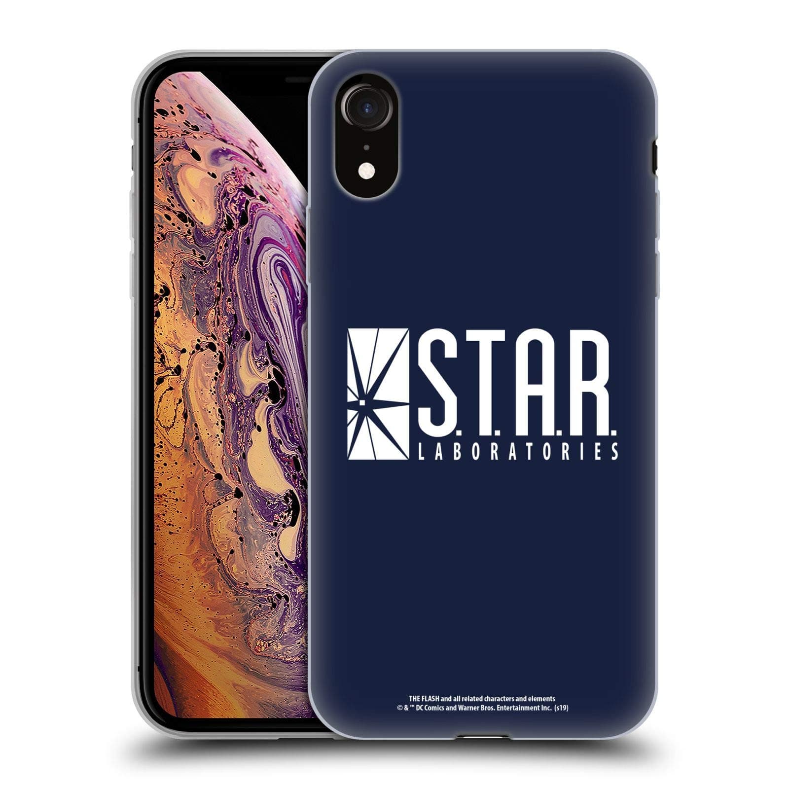 Head Case Designs Officially Licensed The Flash TV Series Star Labs Logos Soft Gel Case Compatible with Apple iPhone XR