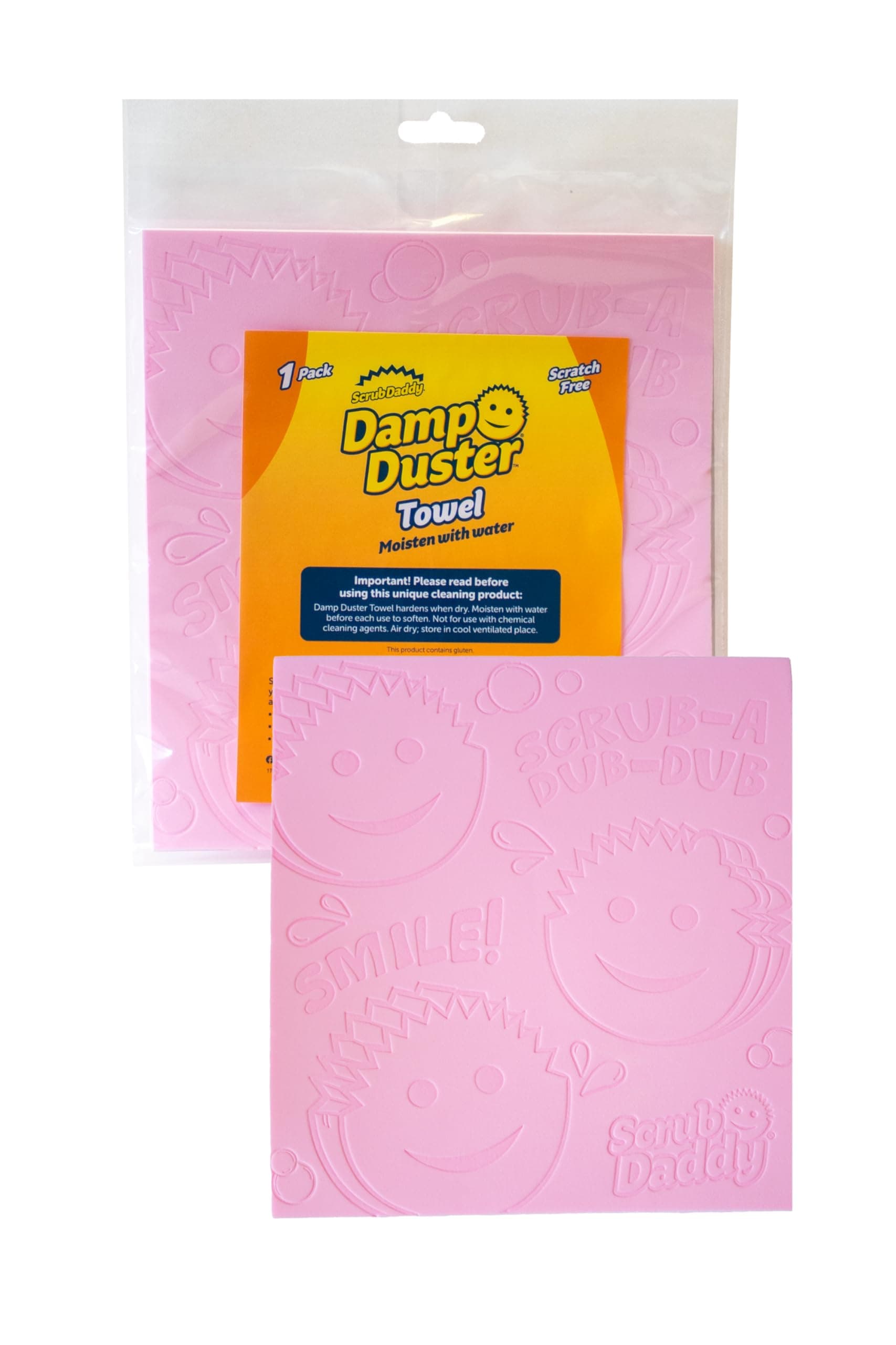 Damp Duster Towel Magical Dust Cleaning Sponge, Dusters for Cleaning, Venetian & Wooden Blinds Cleaner, Vents, Radiator, Skirting Boards, Mirrors, Dust Brush Tools, 1 Pack Pink