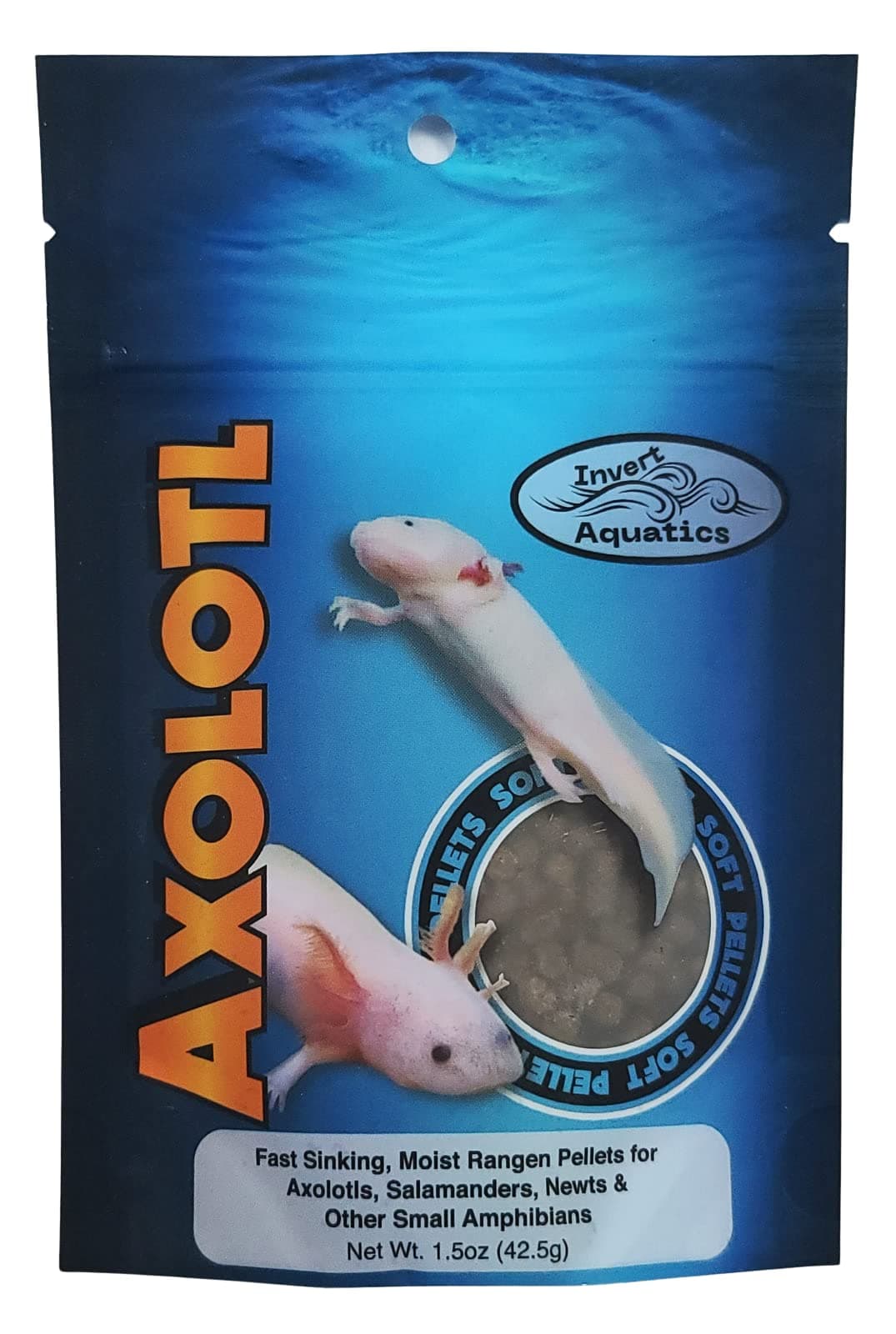 Soft Pellets for Axolotls - Moist Sinking Diet for Axolotl, Newts, Salamanders & Other Small Amphibians (3 oz (85g))