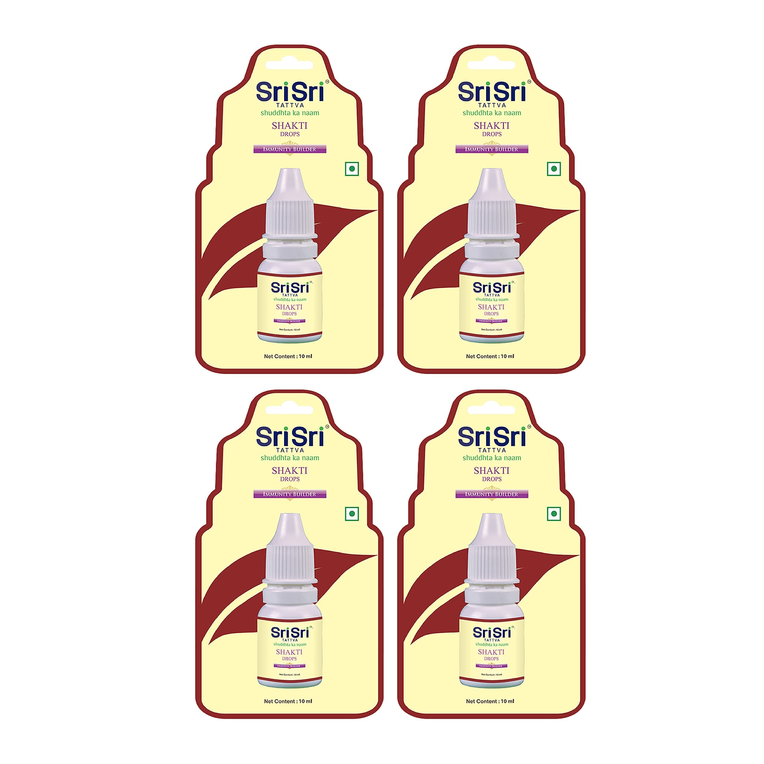 Sri Sri Tattva Shakti Drops - Immunity Builder, 10ml (Pack of 4)