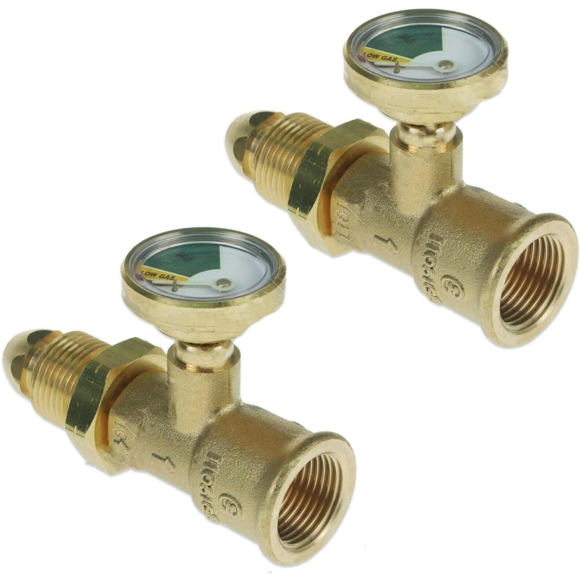 2 x High Low Gas Pressure Gauge Level Indicators Propane for LPG Bottle UK,with dust Cover