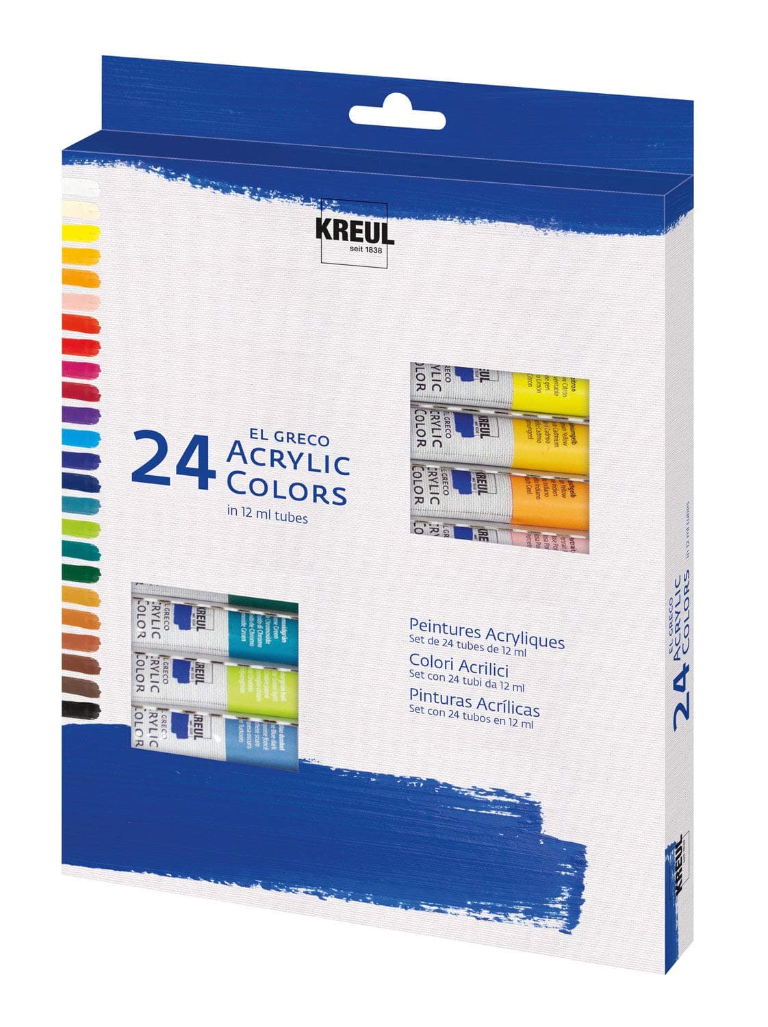 C. Kreul El Greco 28253 – Acrylic Paints 12 ml, Set of 24