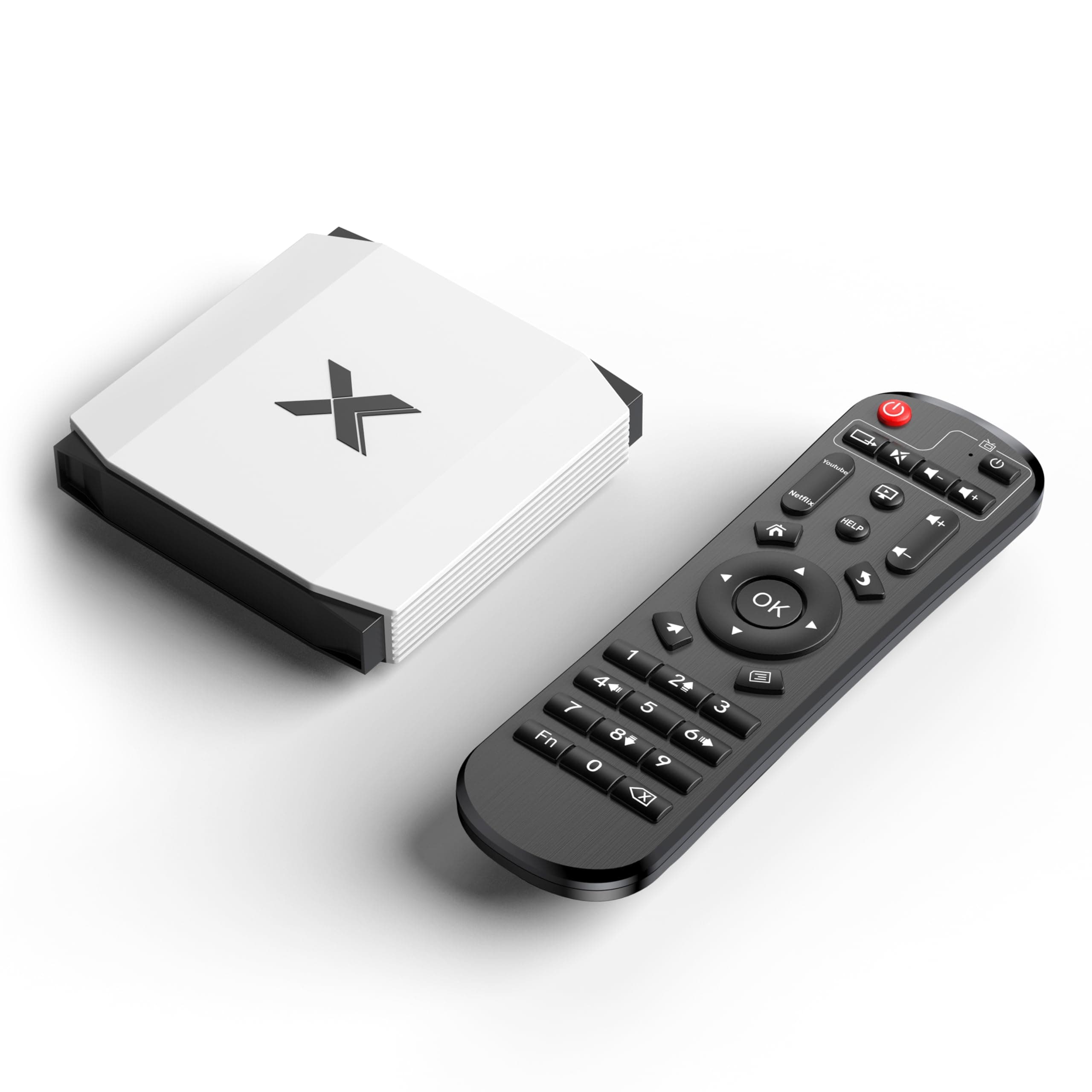 Android TV Box 4GB RAM 32GB ROM H.265 Quad 4-Core Android Box Support 3D 4K UHD Videos H.265, 2.4G/5G Dual-Band WiFi 6 Bluetooth 5.0 Smart TV Box