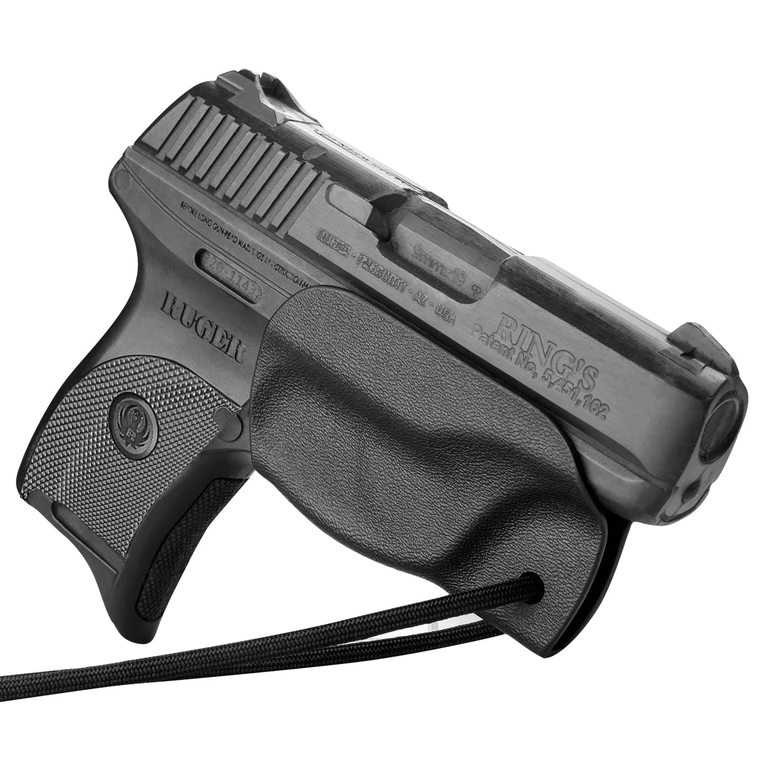 Kydex Trigger Guard Holster with Paracord Optional: Glock 17/19/ 19X/ 23/26, Sig P365 / P365X, G2C/G3C, Hellcat, M&P Shield Plus 9mm/.40, M&P 9mm/.40, Glock 43/43X, SD9 VE/SD40 VE, Ruger LC9 / EC9s