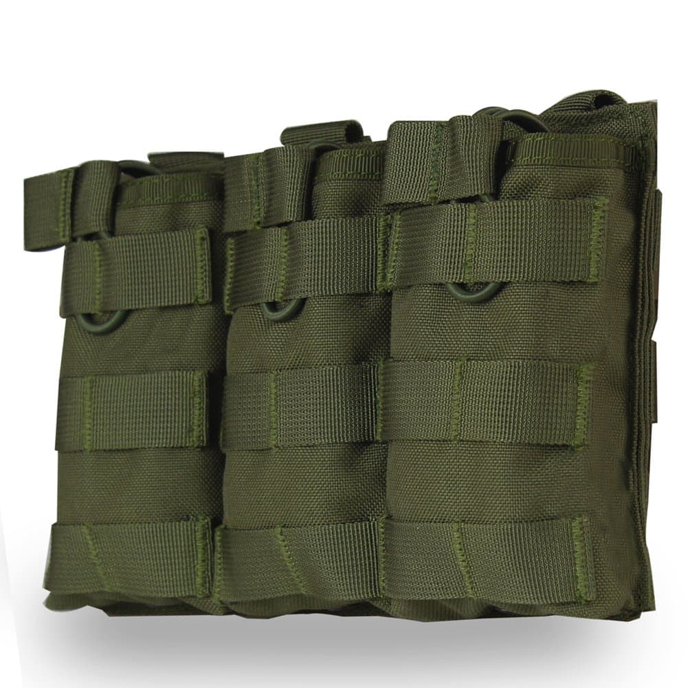 Tactical MOLLE Triple Open-Top Magazine Pouch FAST AK AR M4 FAMAS Mag Military Pouch Outdoor Paintball Airsoft 1000D Nylon