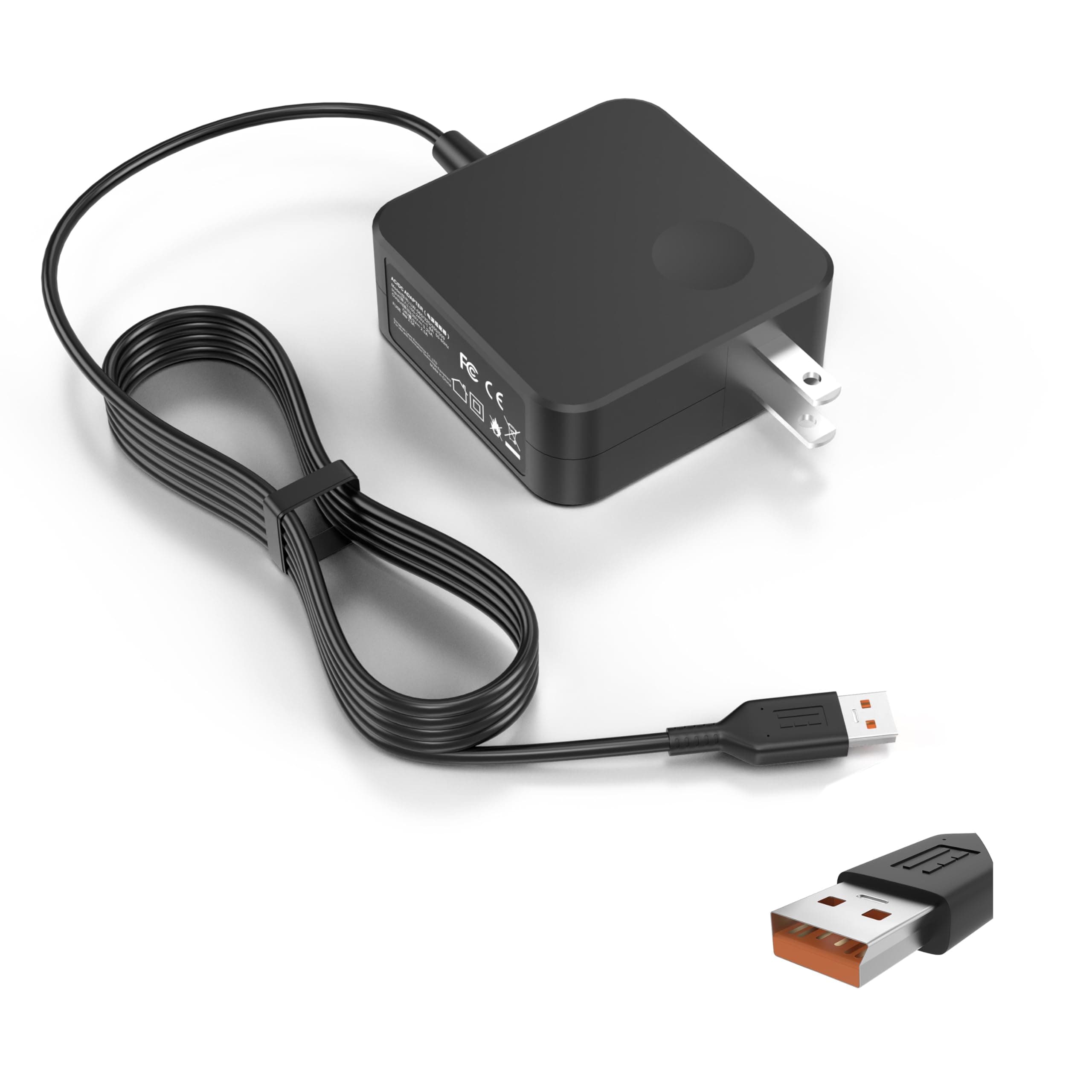 Fancy Buying 65W 40W 6pin USB Cable (Not Square Tip, Not USB Type C) Charger Adapter for Lenovo Yoga 3 Pro-1370 Yoga 3-1170 Yoga 3-1470 36200563 Yoga 700 700-11ISK 700-14ISK W/USB Cable