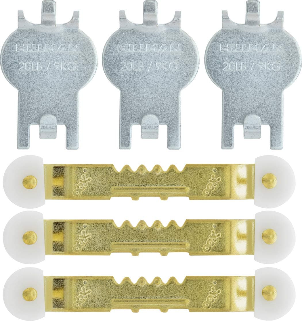 HIGH & MIGHTY 515311 Picture Hanger Value Pack, Easy Tool-Free Dry Wall Art Hangers for Artwork, Photos, and Mirrors, Holds up to 20lbs, 6 Pack, Steel,Silver