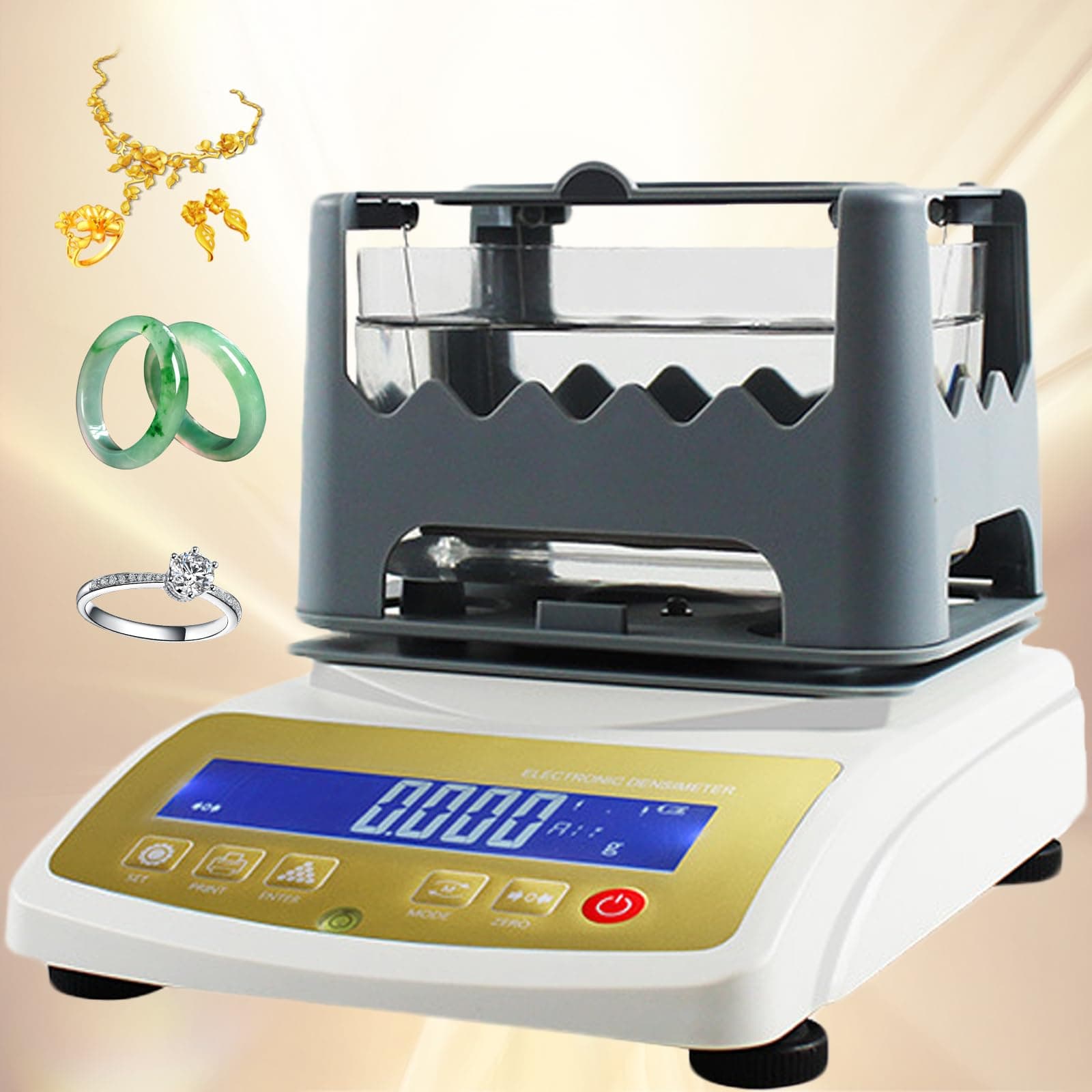 Digital Gold Purity Analyzer Meter ,K Value Tester & Density Meter for Gold Silver,Precious Metal Testing Machine ,Jewelry Tools,Electronic Purity Content Detector (WLD-600K)