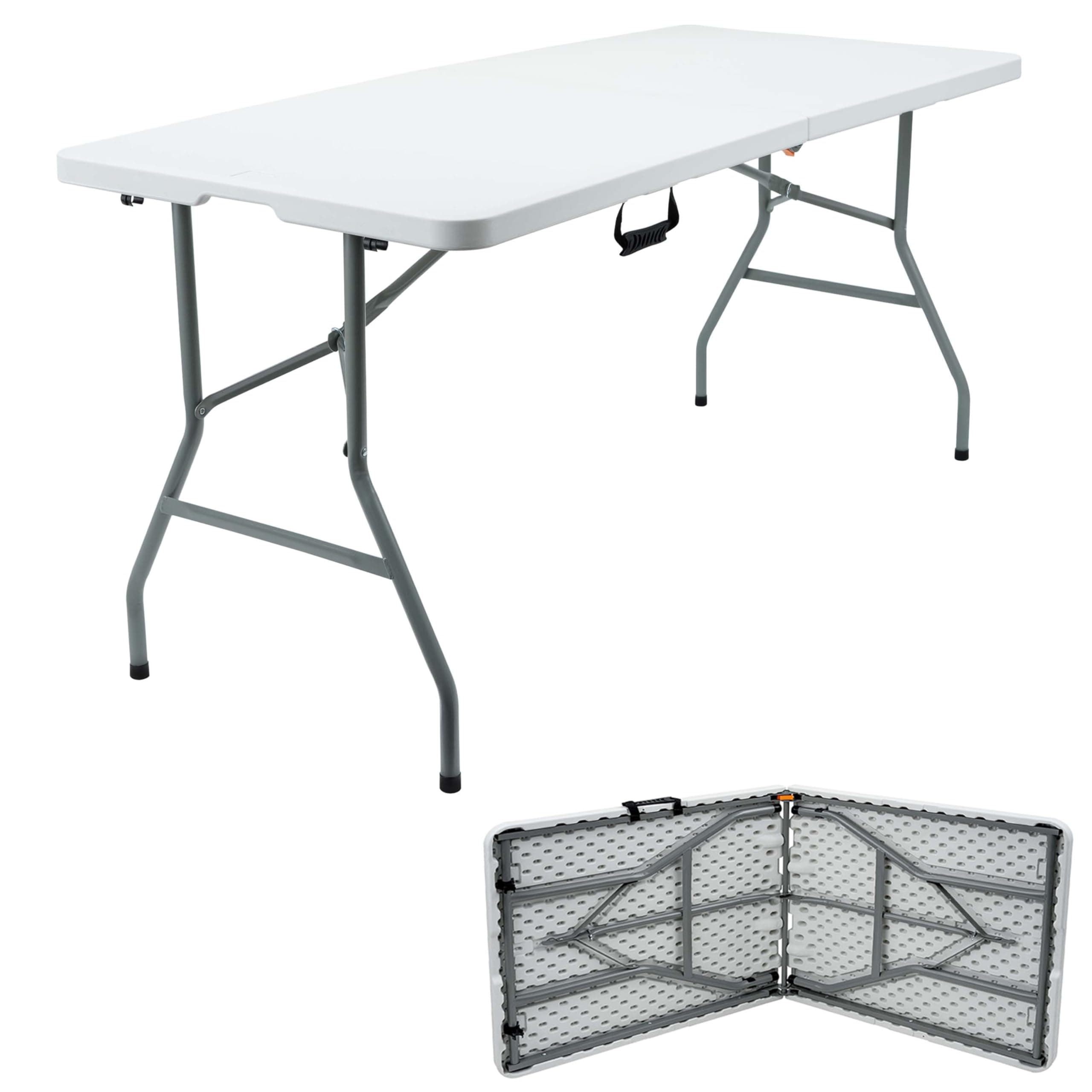 Denny International 1.8M 6ft Heavy Duty Folding Table for Catering Camping Table Trestle for BBQ Picnic Party