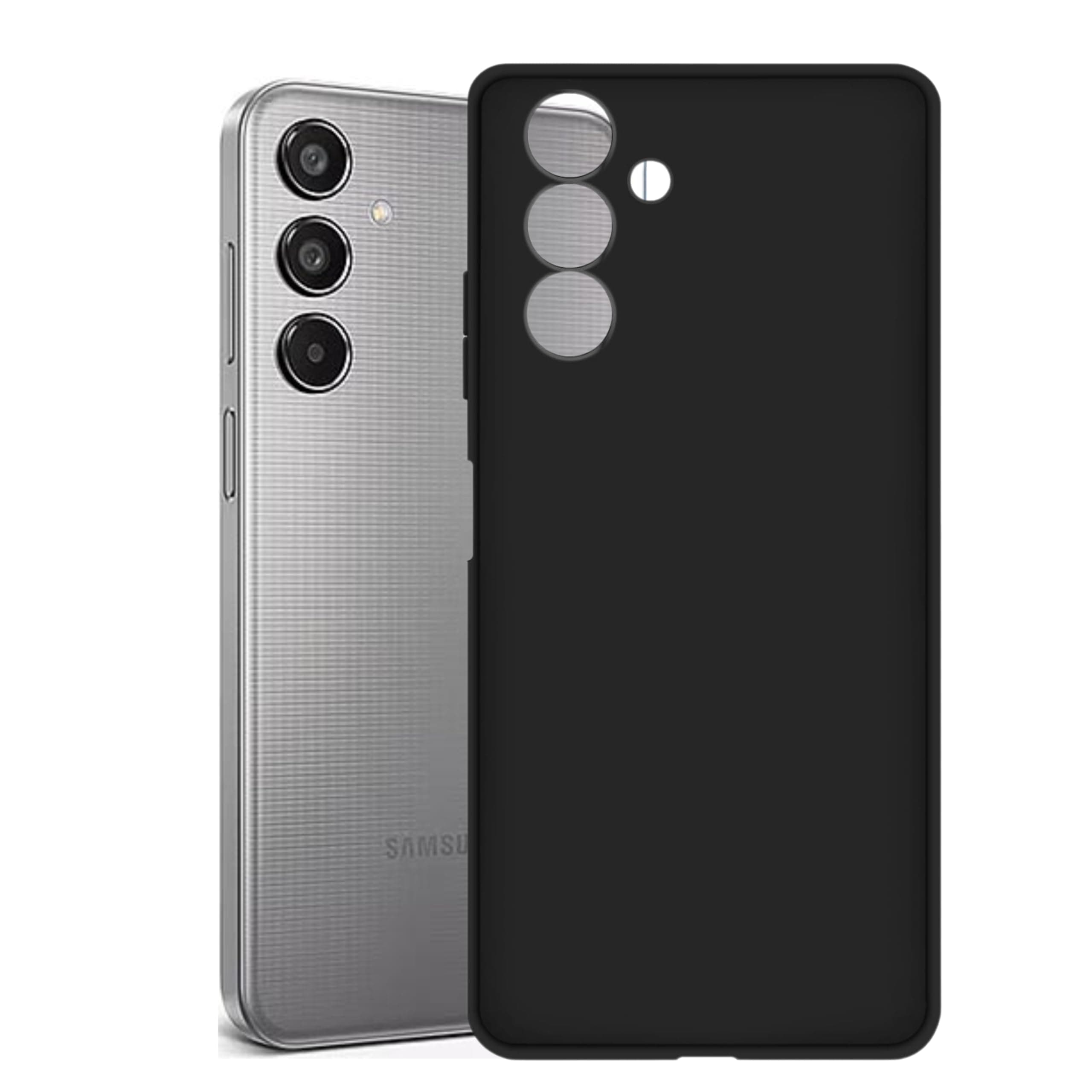 Spazy Case® Samsung Galaxy M35 5G Back Cover | Soft Silicone Slim Back Case Cover for Samsung Galaxy M35 5G - Black