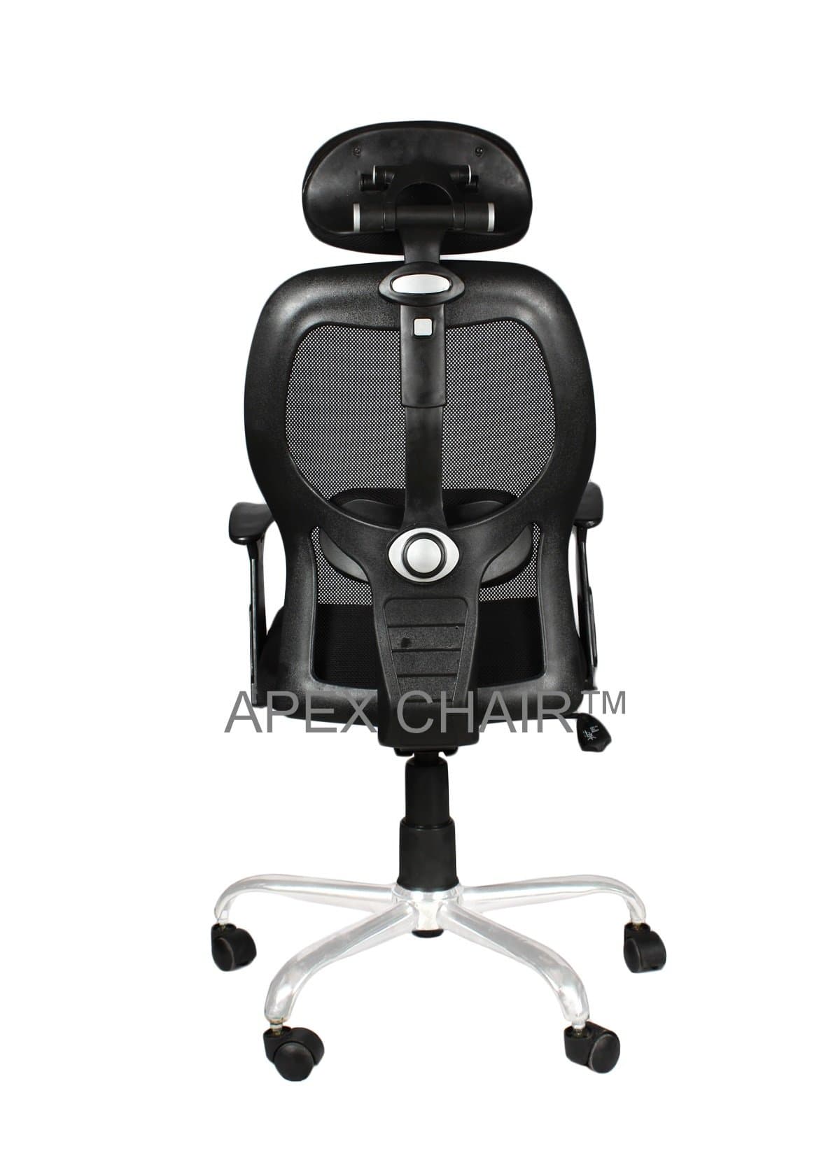 SAVYA HOME Apex Chairs Orion Chrome Base High Back Chair