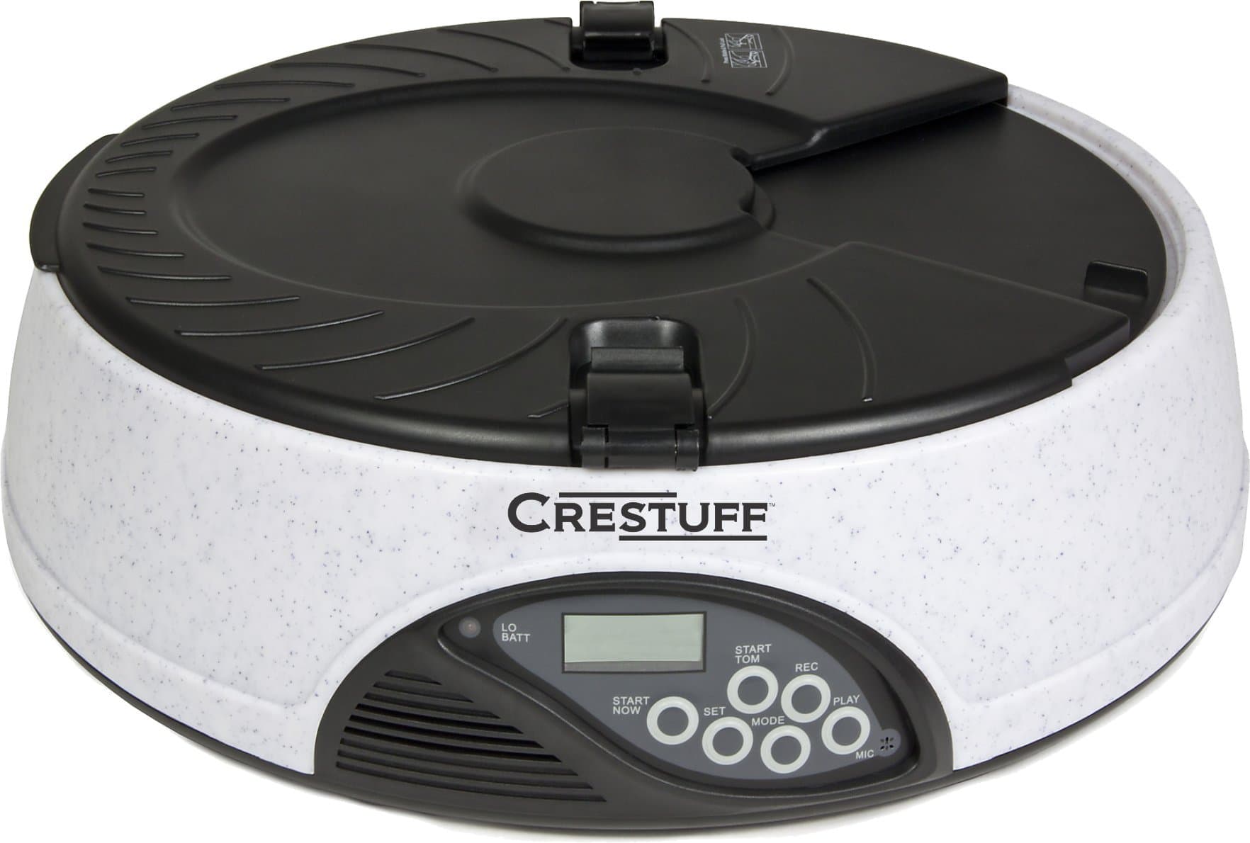 6 Meal Automatic Electronic Dog and Cat Pet Feeder with LCD Screen and Meal Time Message Recorder