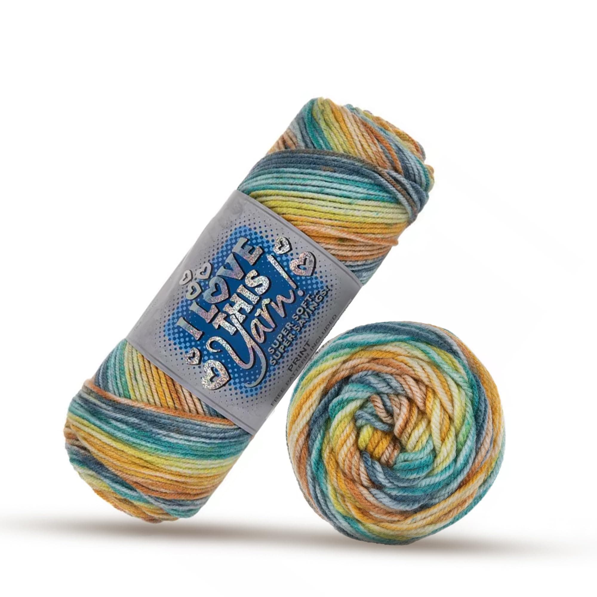 I Love This Yarn 4 - Medium Acrylic Yarn for Crocheting & Knitting 252 Yards for Blankets, Hats, & More Craft Supplies for Handcrafting Accessories, Amber Honey