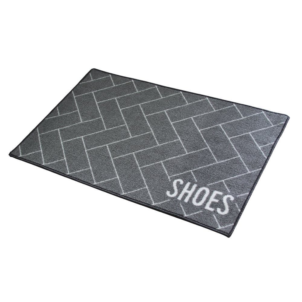 Shoeless Rugs Grey Brick Remove Shoes Doormat
