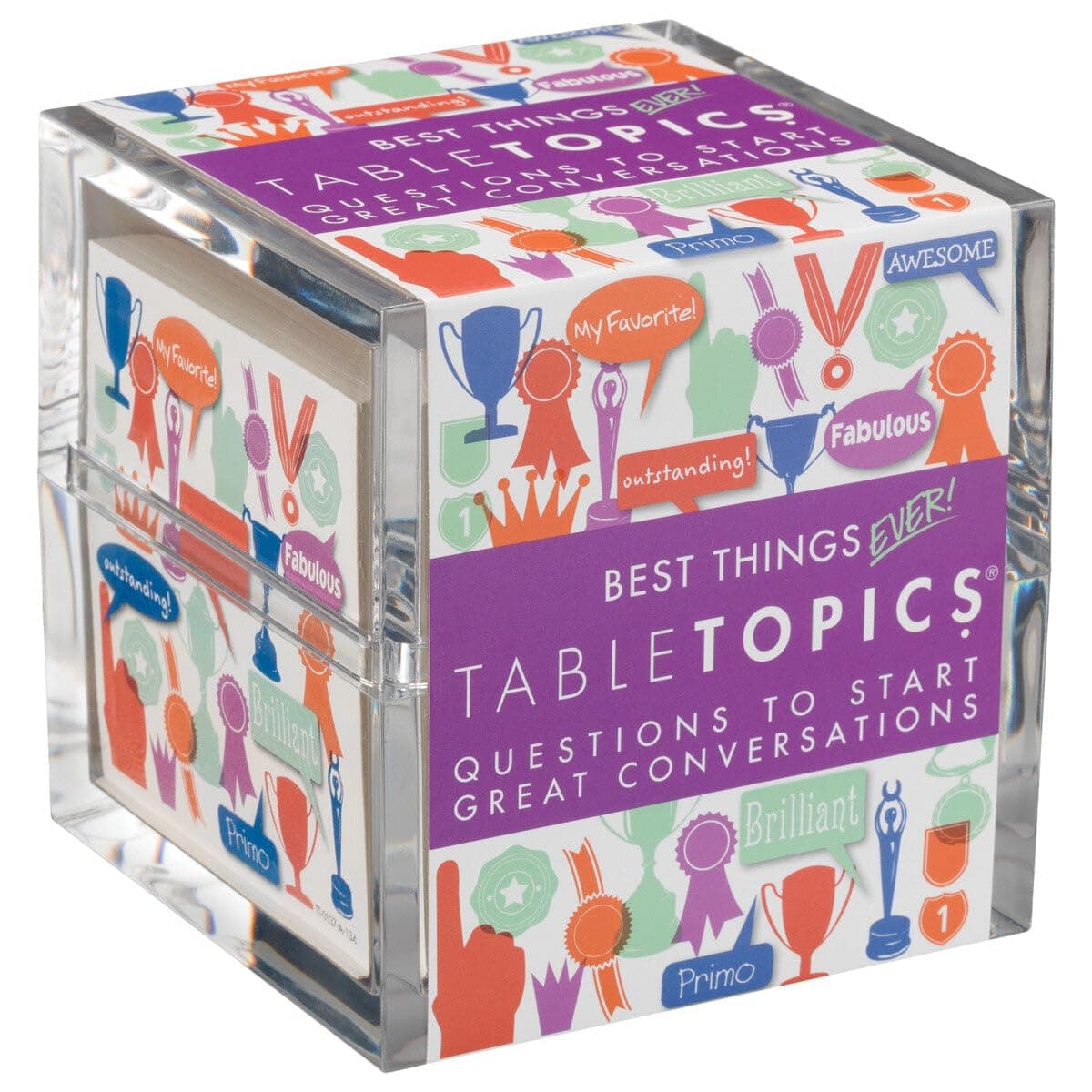 TableTopics Best Things Ever Question Card Game - 135 Fun Conversation Starter Cards, Use as Ice Breakers, Getting to Know You, or Discover More About Friends & Family, Share Your Favorites