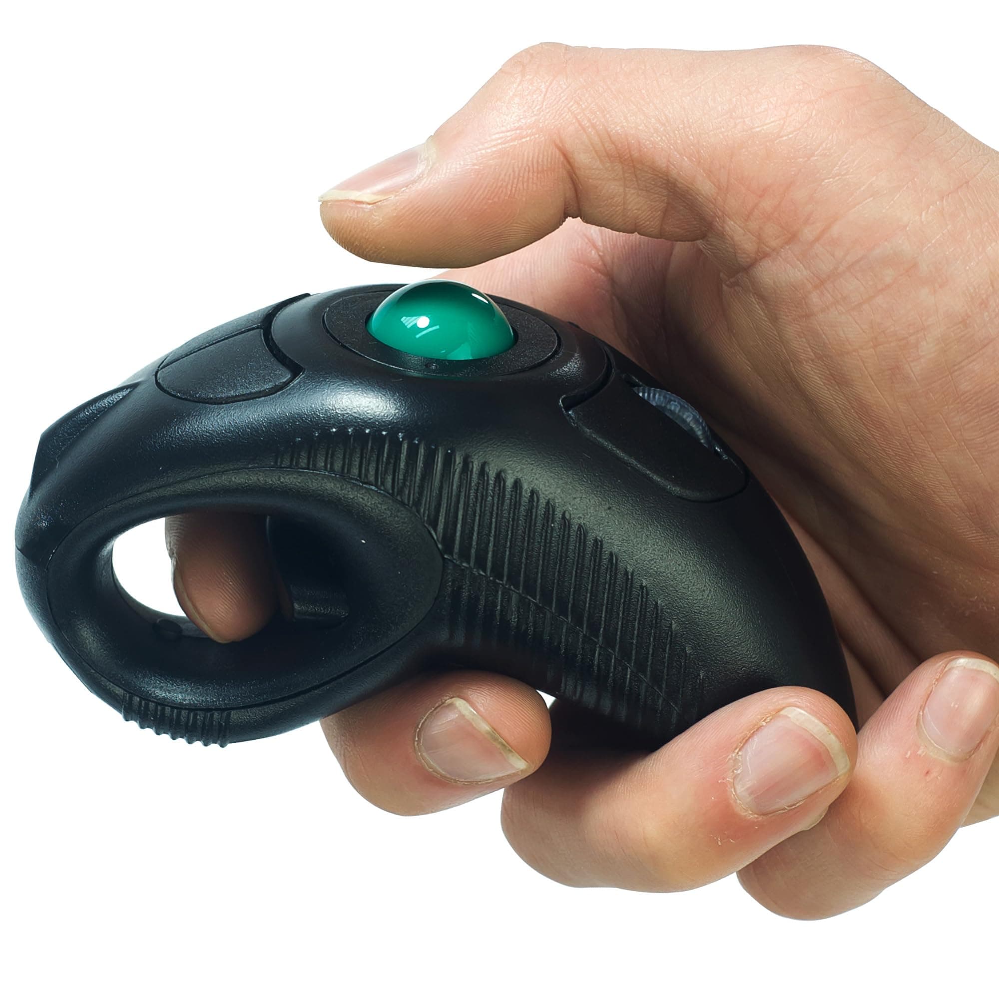 YUMQUA Finger Handheld Mouse, Trackball Mouse Wireless, 2.4GHz USB Wireless Fingertip with Roller Ball Hand Held Air Mice Track Ball Thumb Ring Mice for PC Laptop Mac Computer