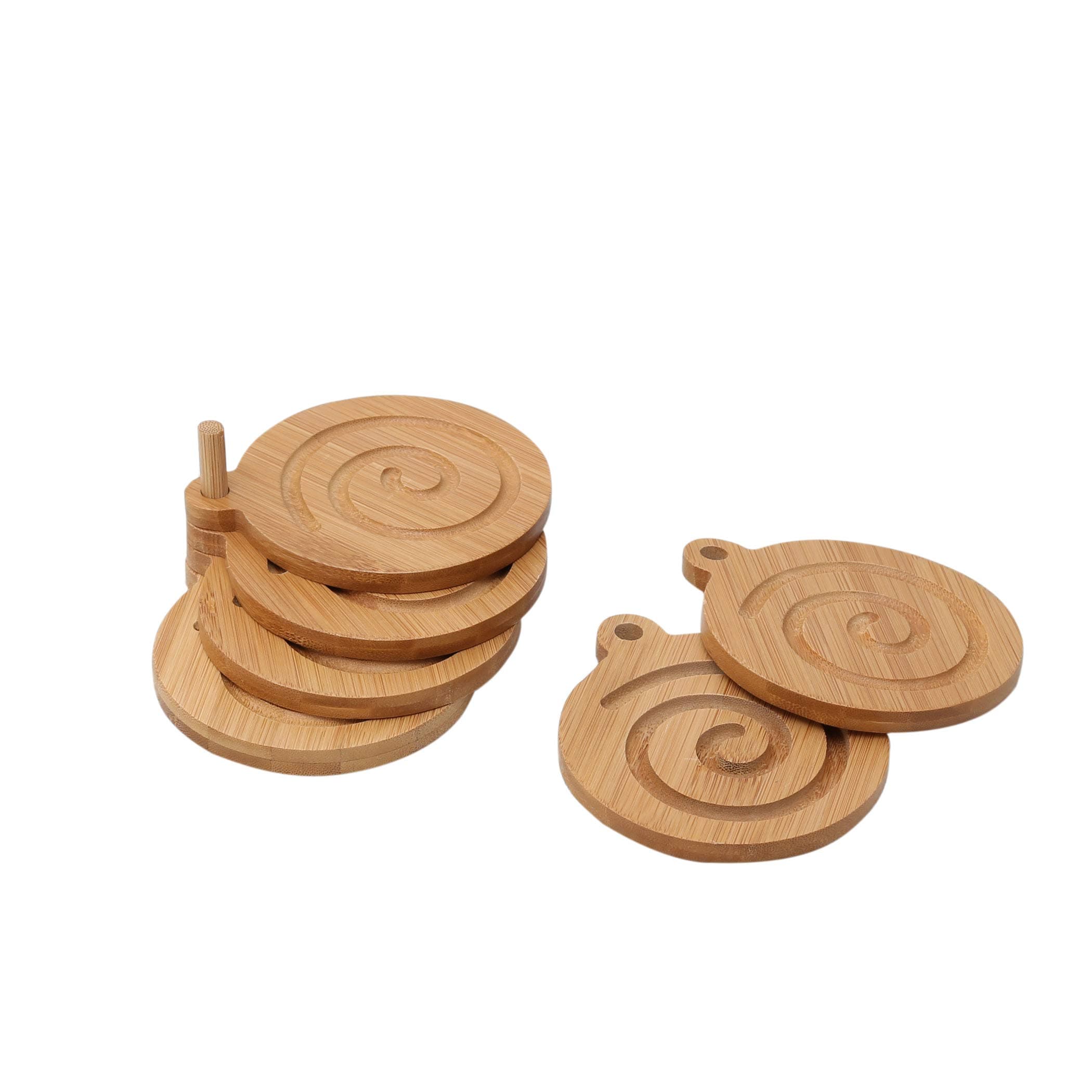 Home CentreBamboo Coaster - Set of 6 Pcs - Brown