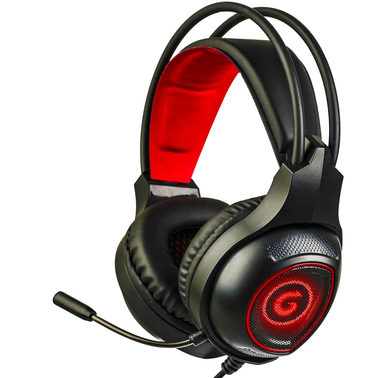 PS5 Gaming Headset with 7.1 Surround Sound, Mute Microphone and RGB LED Light, Compatible with PC, Xbox One, PS5, PS4, Nintendo Switch, Mac, (RED)