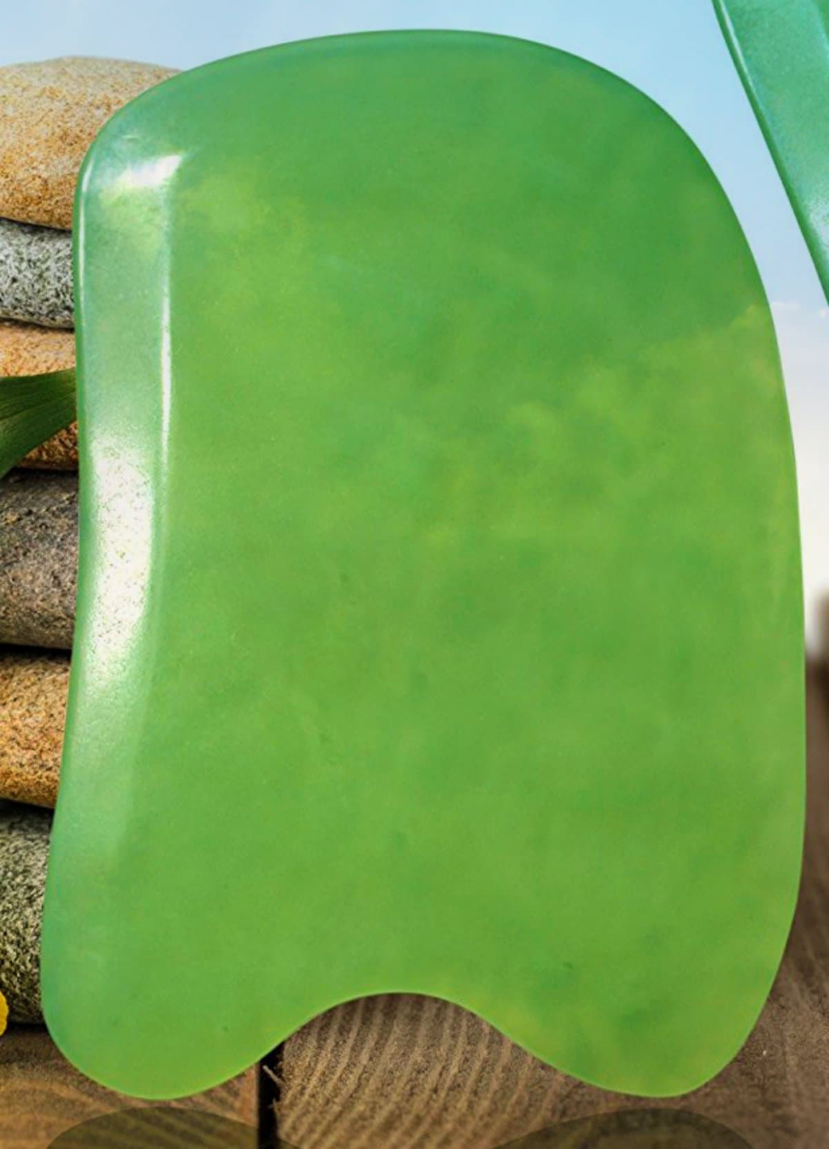 Carevance Gua Sha Ultra Smooth Scraping Massage Tool - Hand Made Premium Quality Stone for Muscle Release Therapy - Best for Face, Shoulder, Neck, Hand, Finger, Muscle & Joints