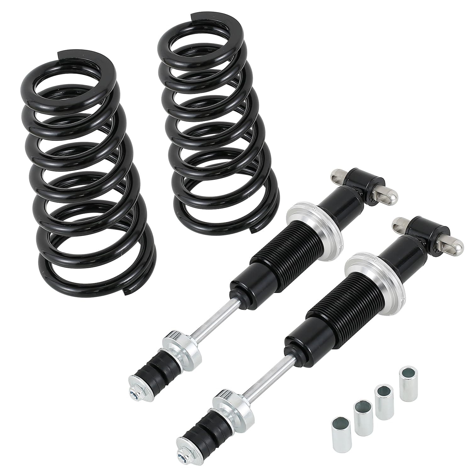 1 Pair Front Coil Over Shock Kits w/500 lbs Spring Compatible for A F X G Body SBC Small Block