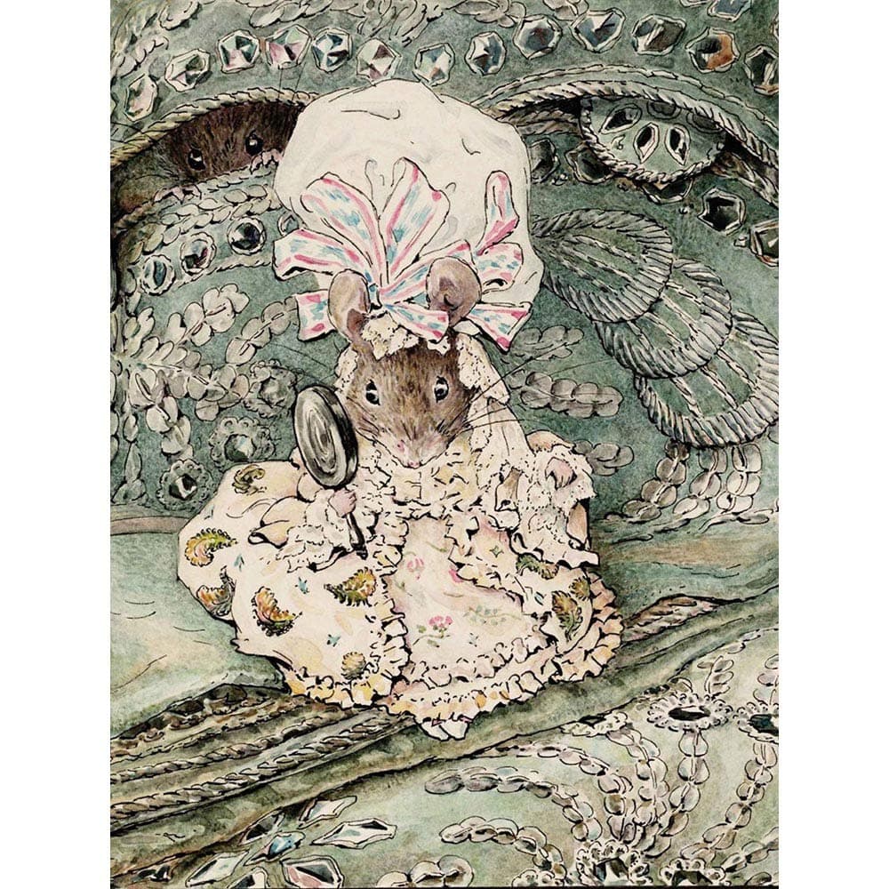 Wee Blue Coo Helen Beatrix Potter Lady Mouse Mob Cap Art Print Poster Wall Decor 12X16 Inch