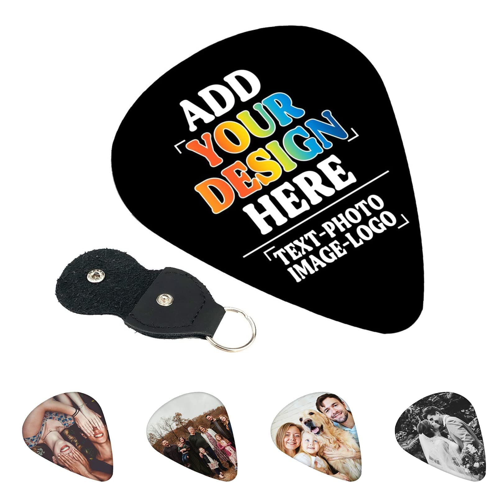 - Custom Guitar Picks 6-pack Personalized Your Own Name Text Picture Logo DIY Guitar Bass Pick Best Gifts for Beginner Guitar Husband Dad Son Boyfriend Friend (0.46 mm)