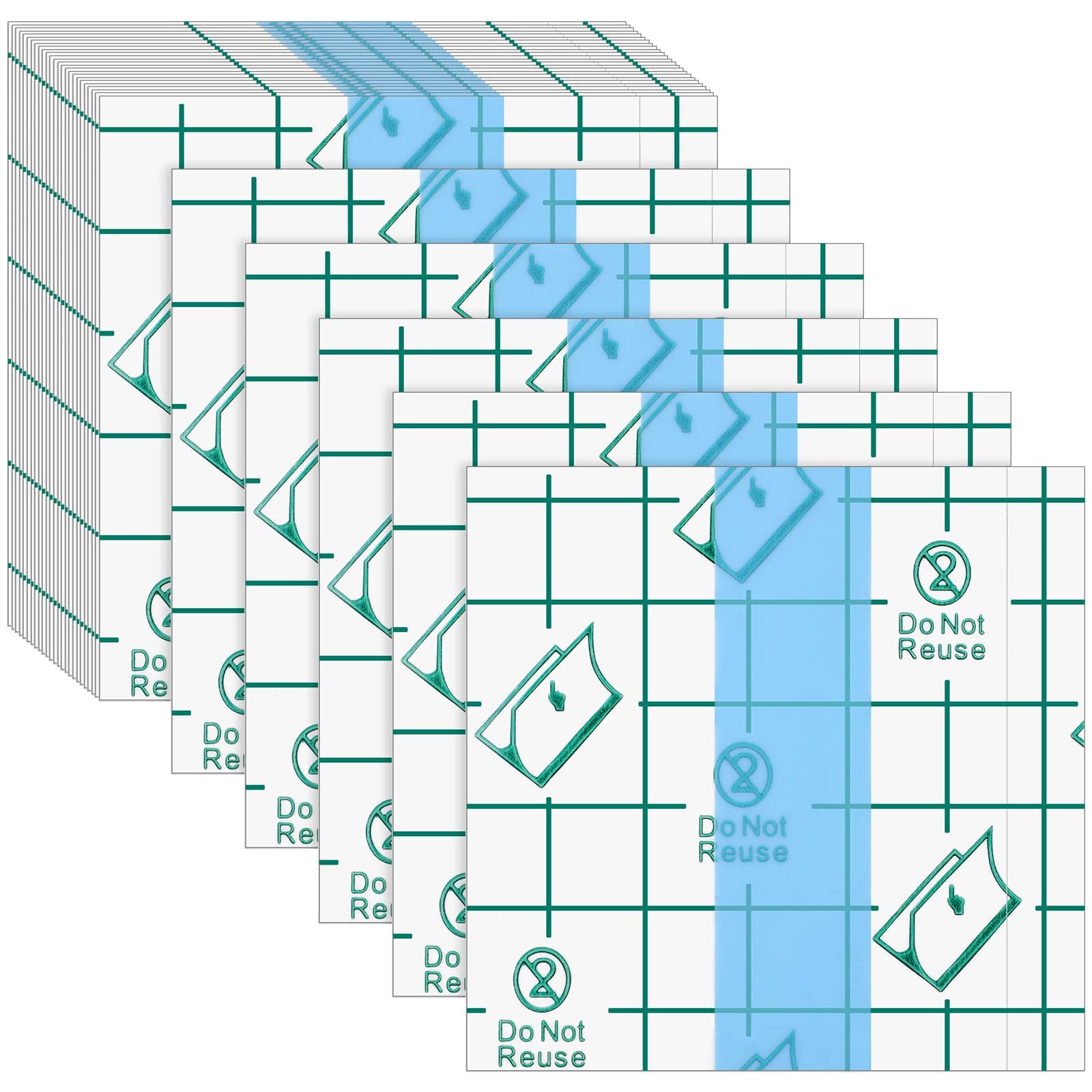 72 Pcs Makeup Hand Palette Single Use Hand Palette Shower Waterproof Disposable Adhesive Foundation Palettes Clear Cosmetic Makeup Palette for Women Makeup Artist, 2.4 x 2.4 Inch