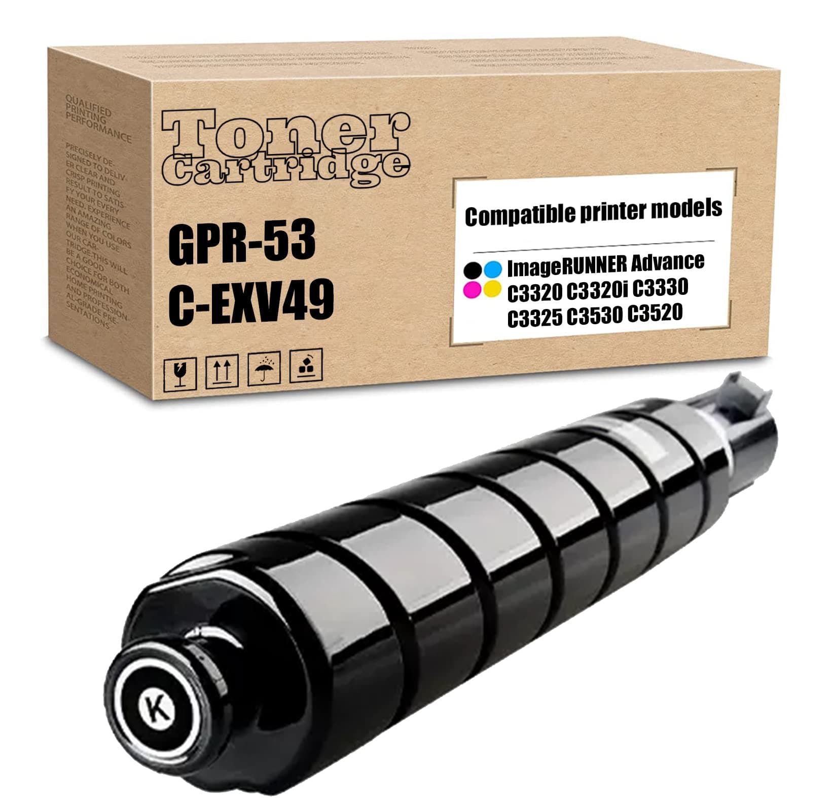 Compatible High Yield Toner Cartridge Replacement for Canon GPR-53 C-EXV49, for ImageRUNNER Advance C3320 C3320i C3330 C3325 C3530 C3520 Printer Black