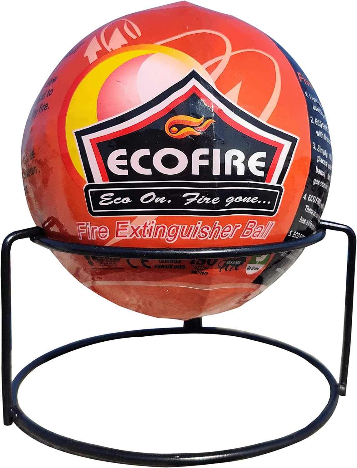ECO FIRE, Fire Extinguisher Ball with Stand (150 mm Diameter)-Pack of 2 Balls