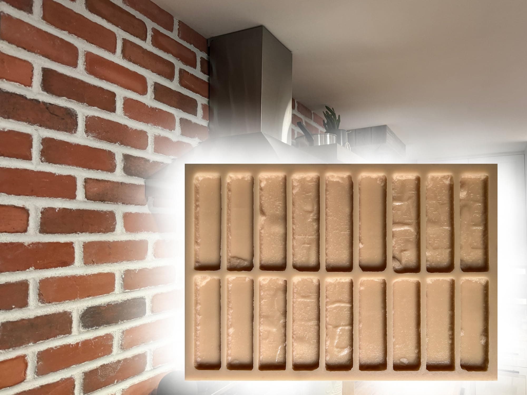 Old Brick Stone Concrete Mold BS 611/1 – DIY Reusable Molds for Walkways, Walls, Landscaping, Pathways, and Garden Projects – Realistic Antique Brick Texture